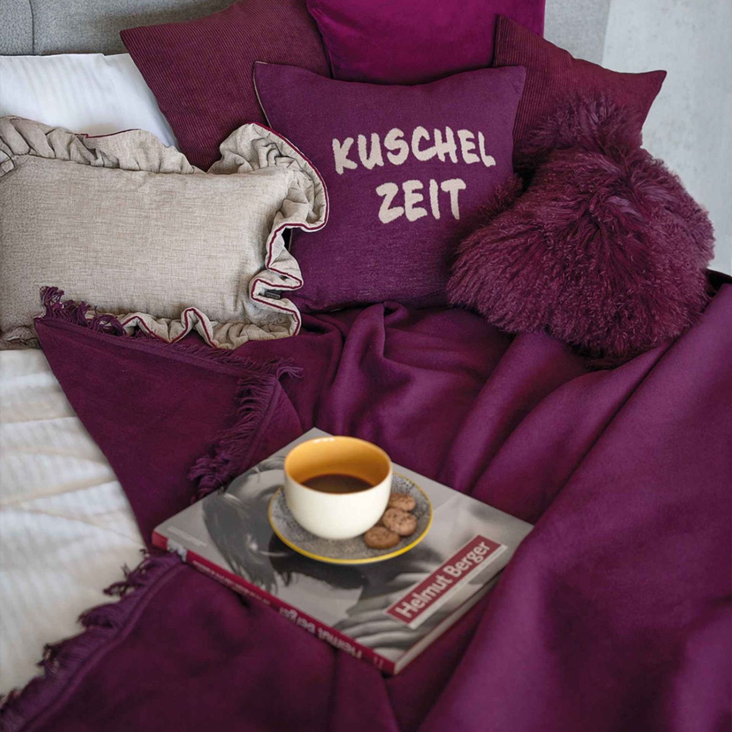 pad - Cozy Up Kissenhülle 50 x 50 cm sand-cream-happy
