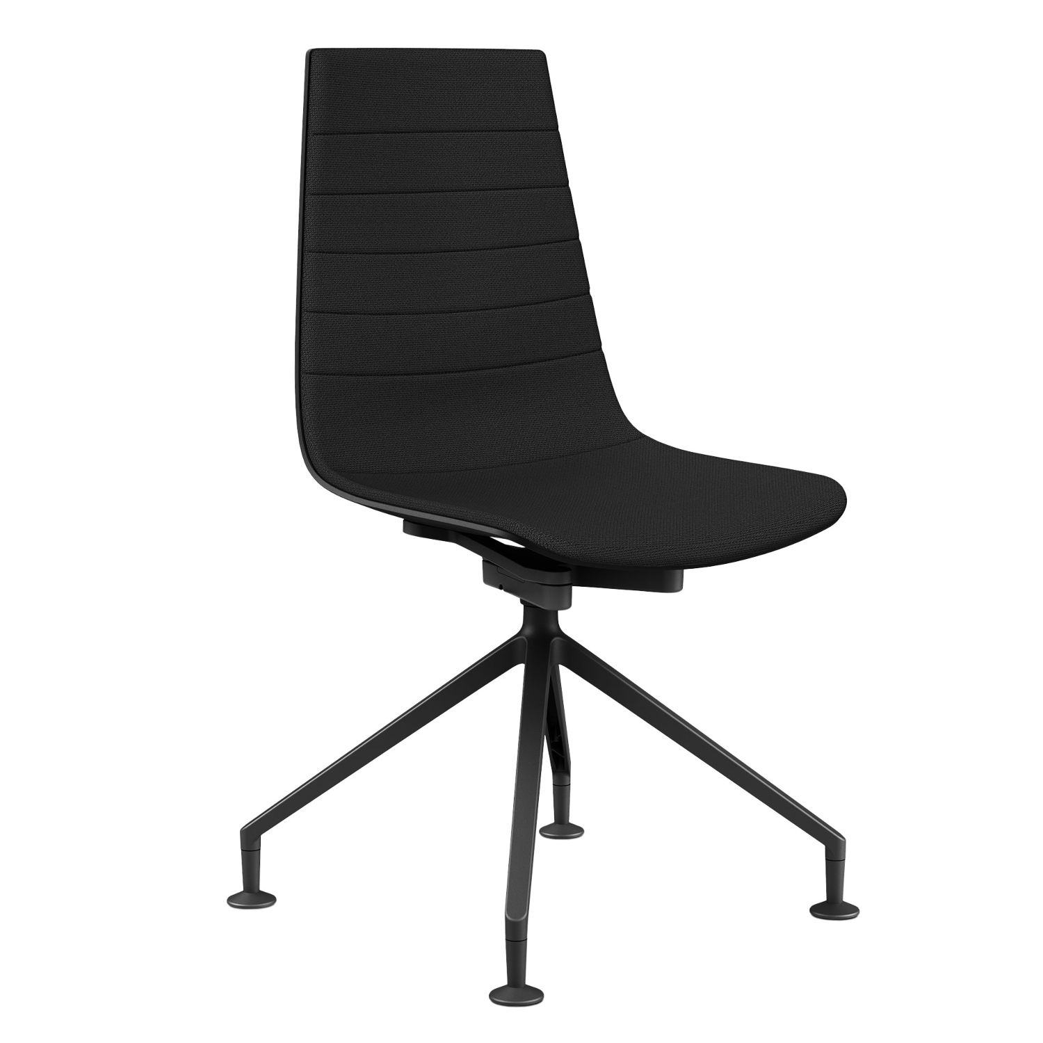 Aeris - Linu Conference Stuhl mit Fußkreuz / Cura schwarz