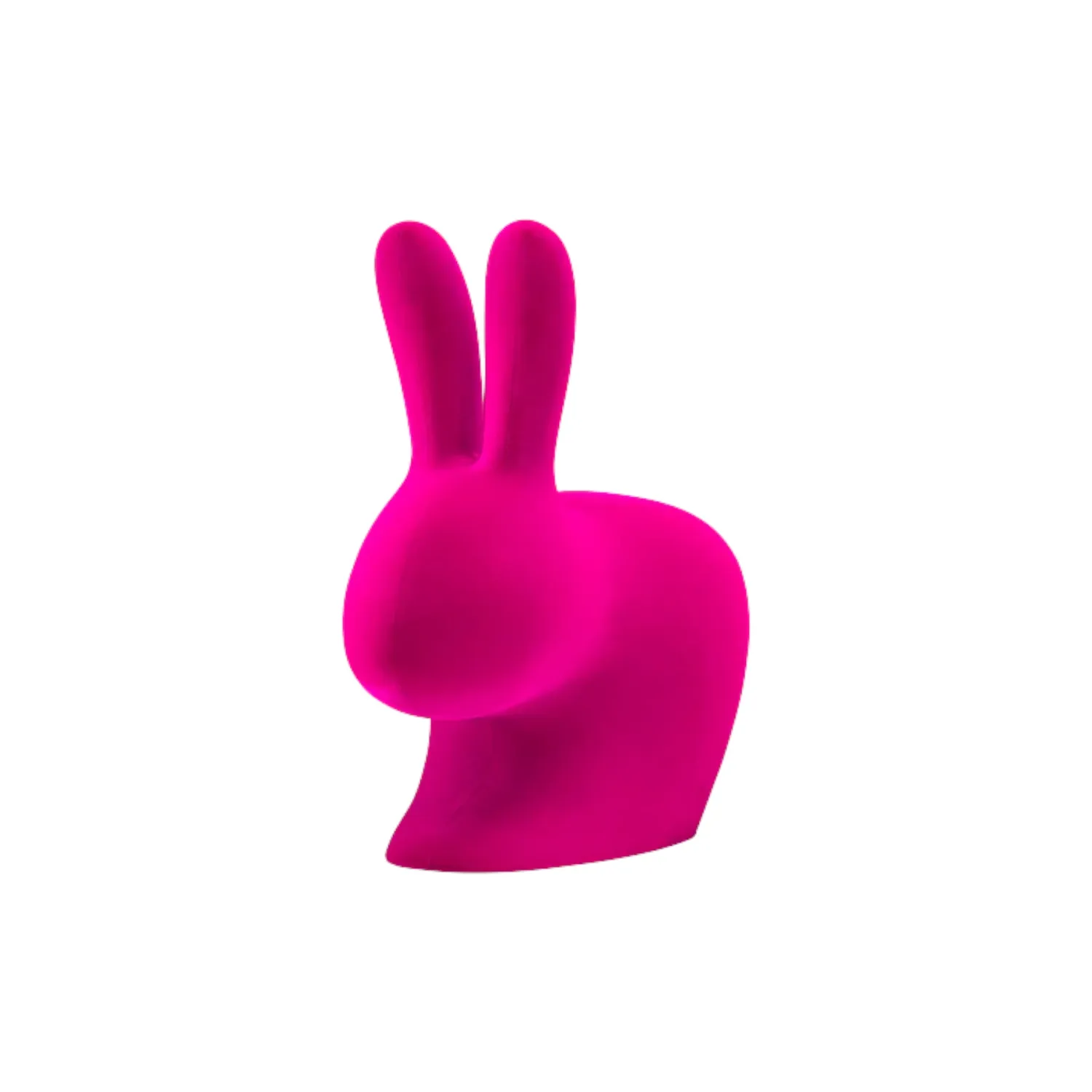 Qeeboo - Rabbit XS Buchstütze Velvet Finish fuchsia