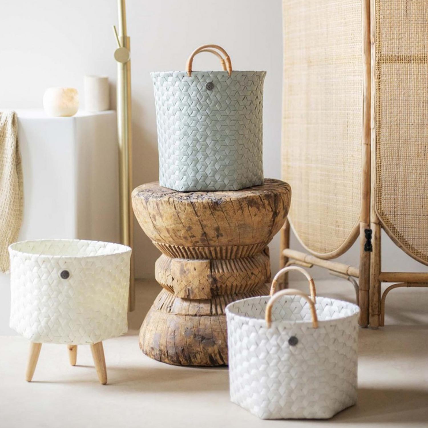 handed by dimensional korb m eucalyptus mit henkel badezimmer 93865