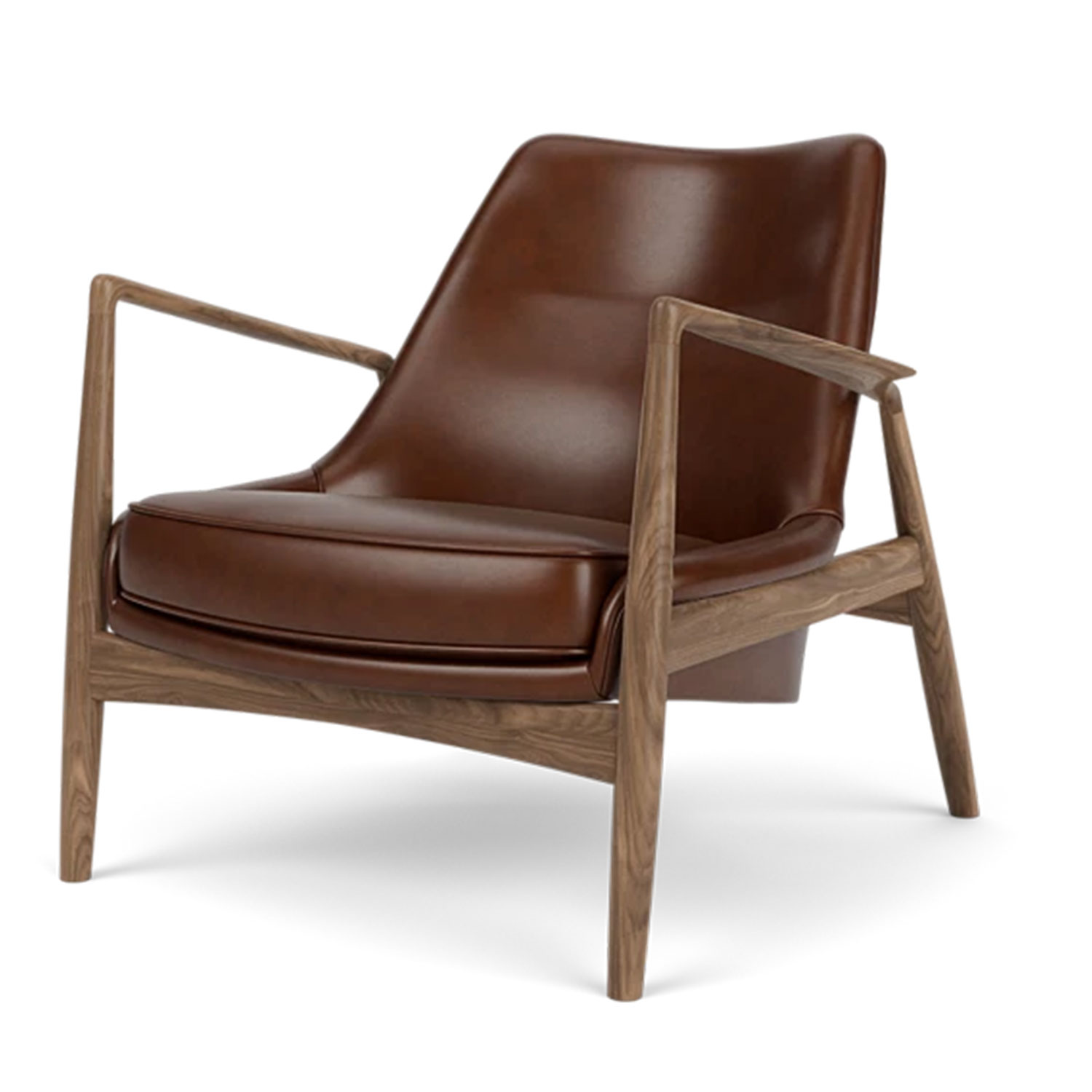 Audo - Seal Loungessessel niedrig Walnut/braun