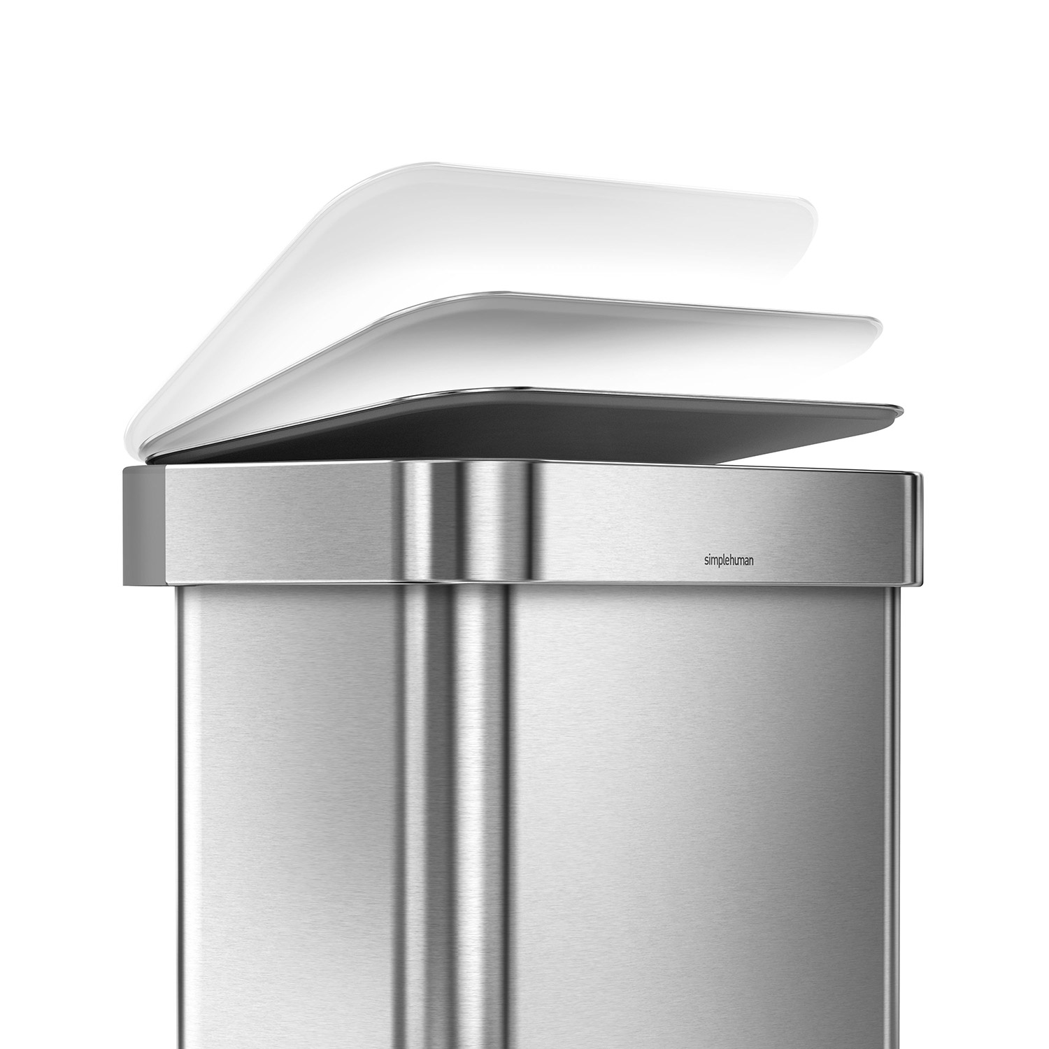 simplehuman treteimer 45 l gebuerstet deckel 98303