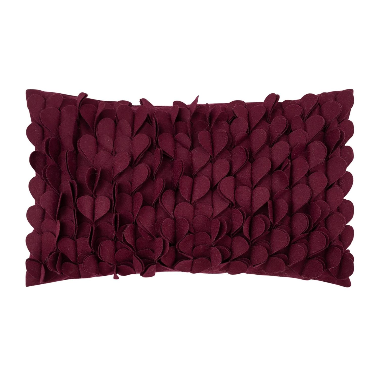 pad - Heartshape Kissenhülle 30 x 50 cm burgundy