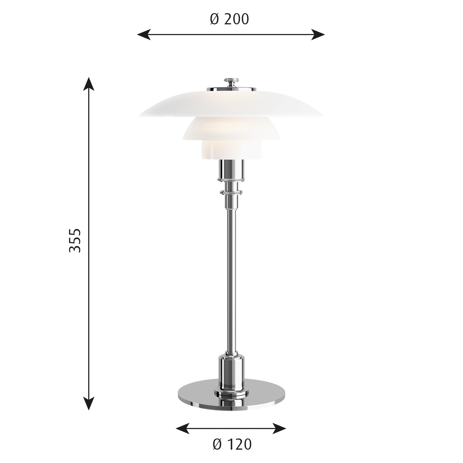 Louis Poulsen PH 21 tischlampe abmessungen 106118