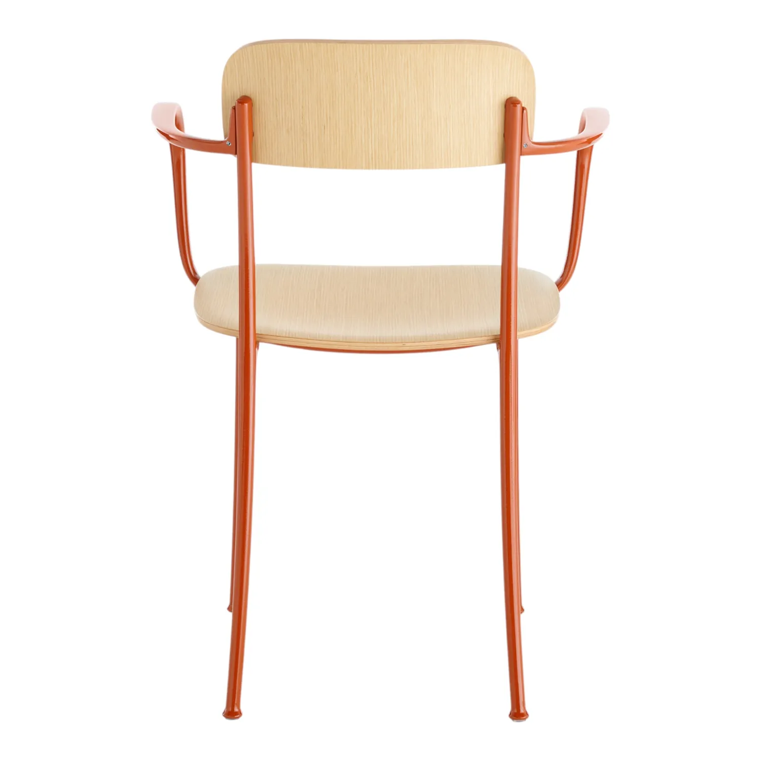 Kartell - Savoia Kleiner Holzsessel Eiche hell/rot