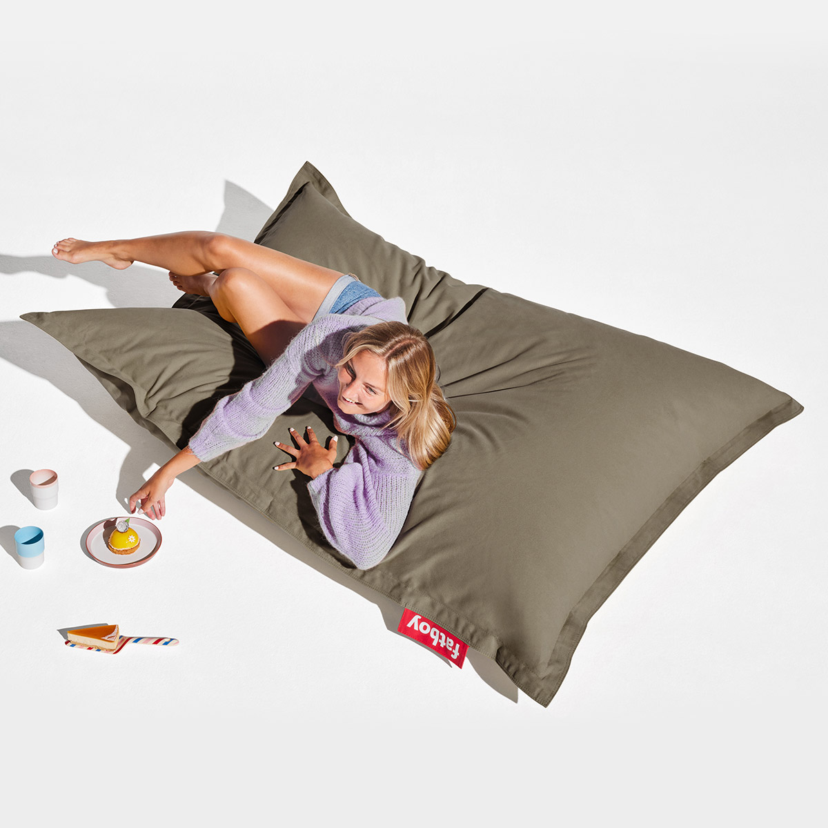 Fatboy - Original Canvas Recycled Sitzsack taupe grey