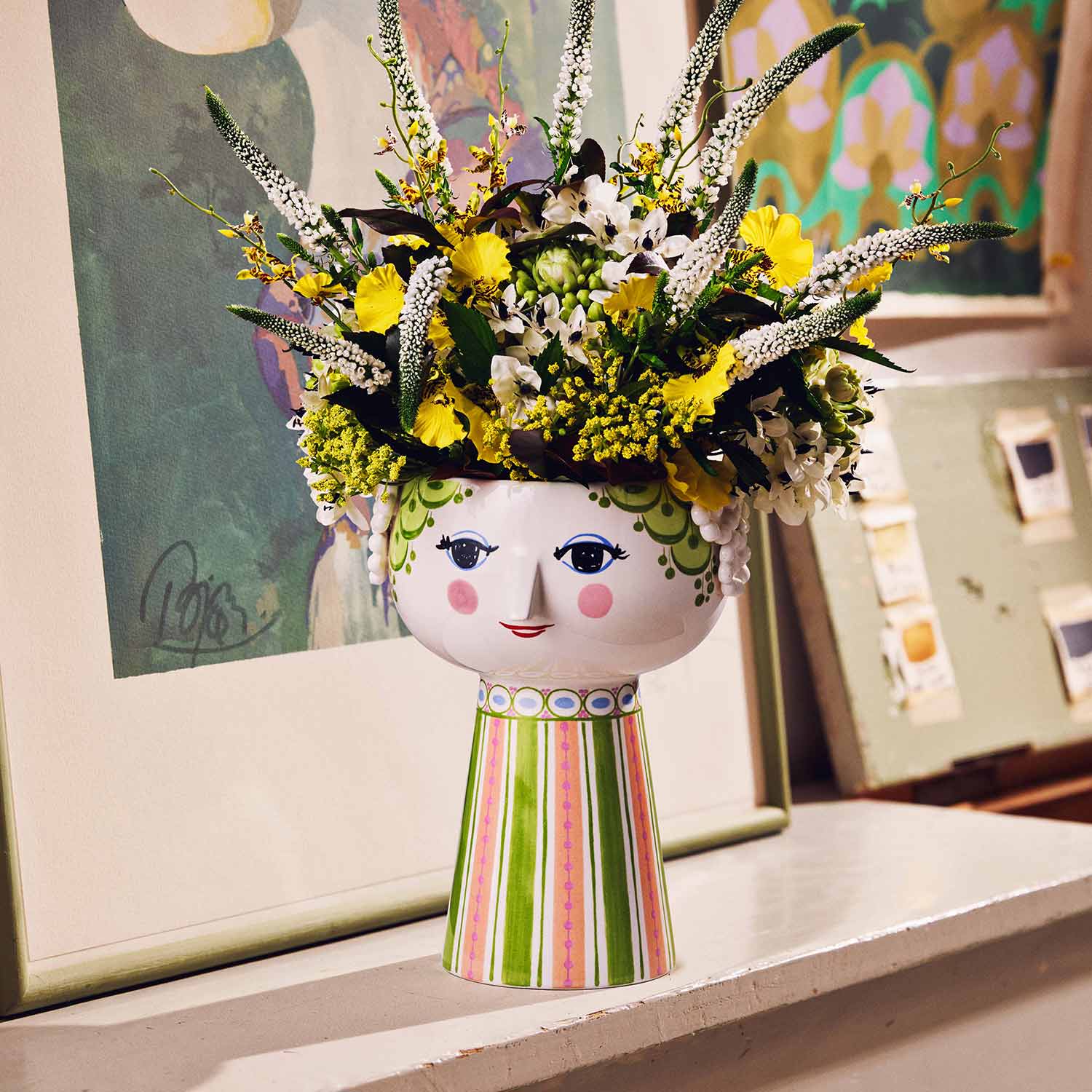 Björn Wiinblad - Eva Blumenvase H23,5 cm grün