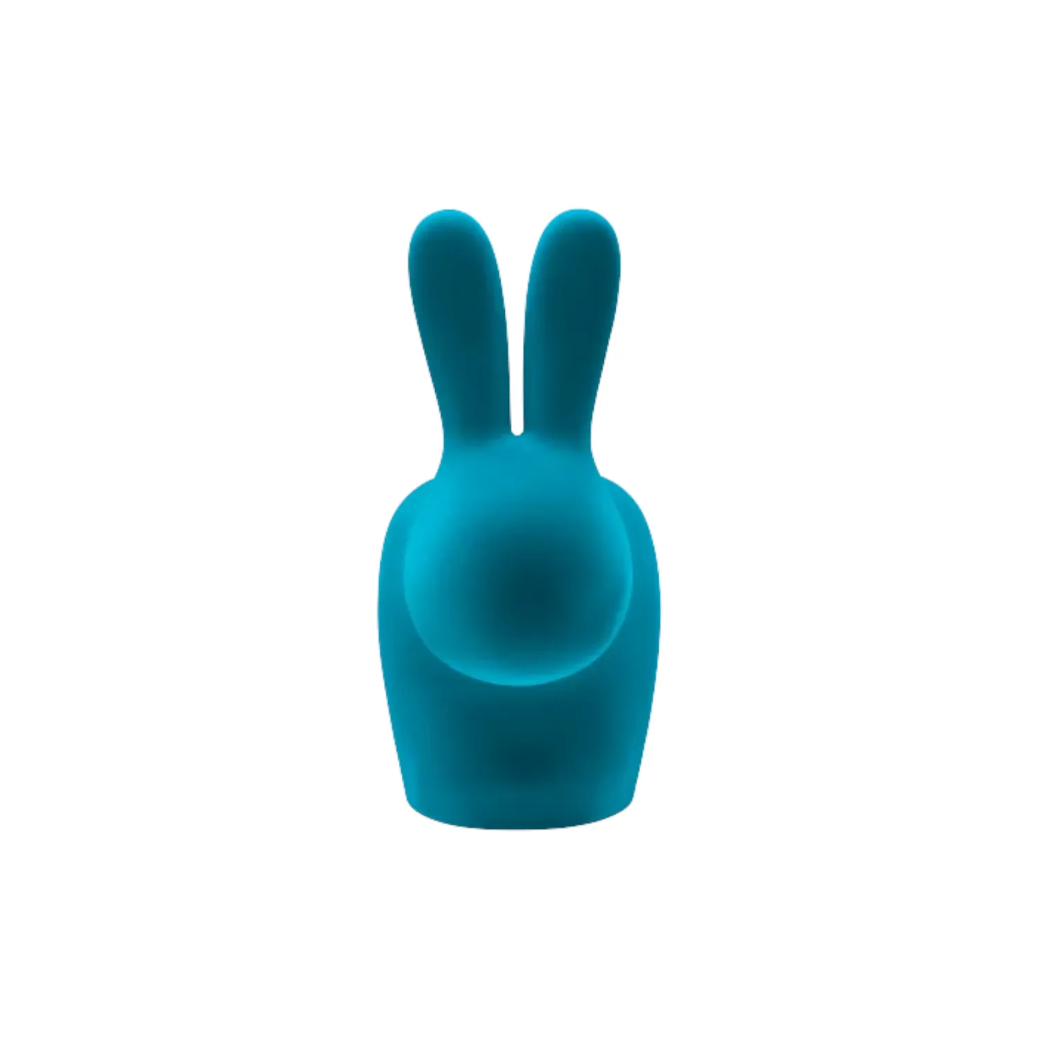 Qeeboo - Rabbit XS Buchstütze Velvet Finish türkis