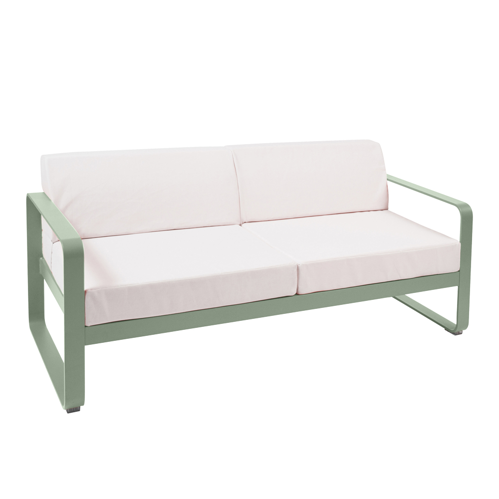 fermob bellevie sofa 2 kaktus grauweiss 65920