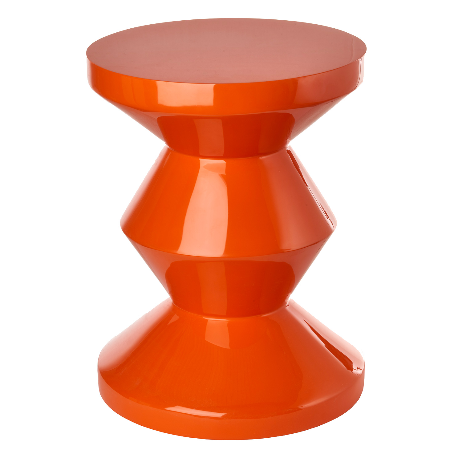 pols potten zig zag hocker orange 95128