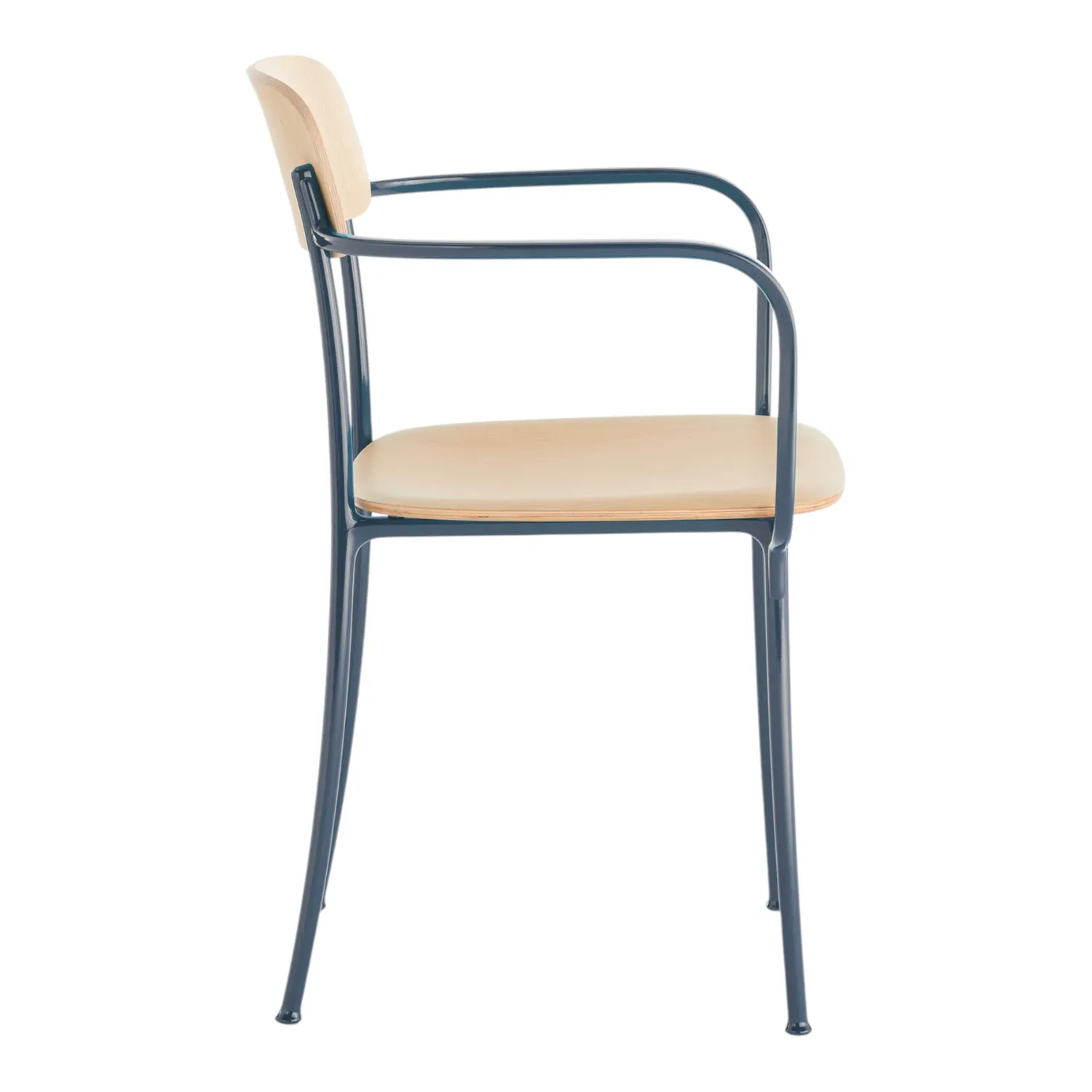 Kartell - Savoia Kleiner Holzsessel Eiche hell/blau