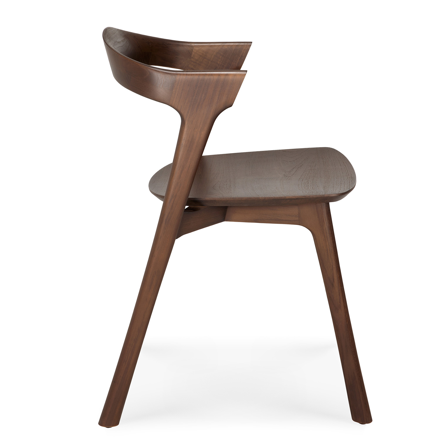 ethnicraft bok stuhl teak braun lackiert seitlich 97365