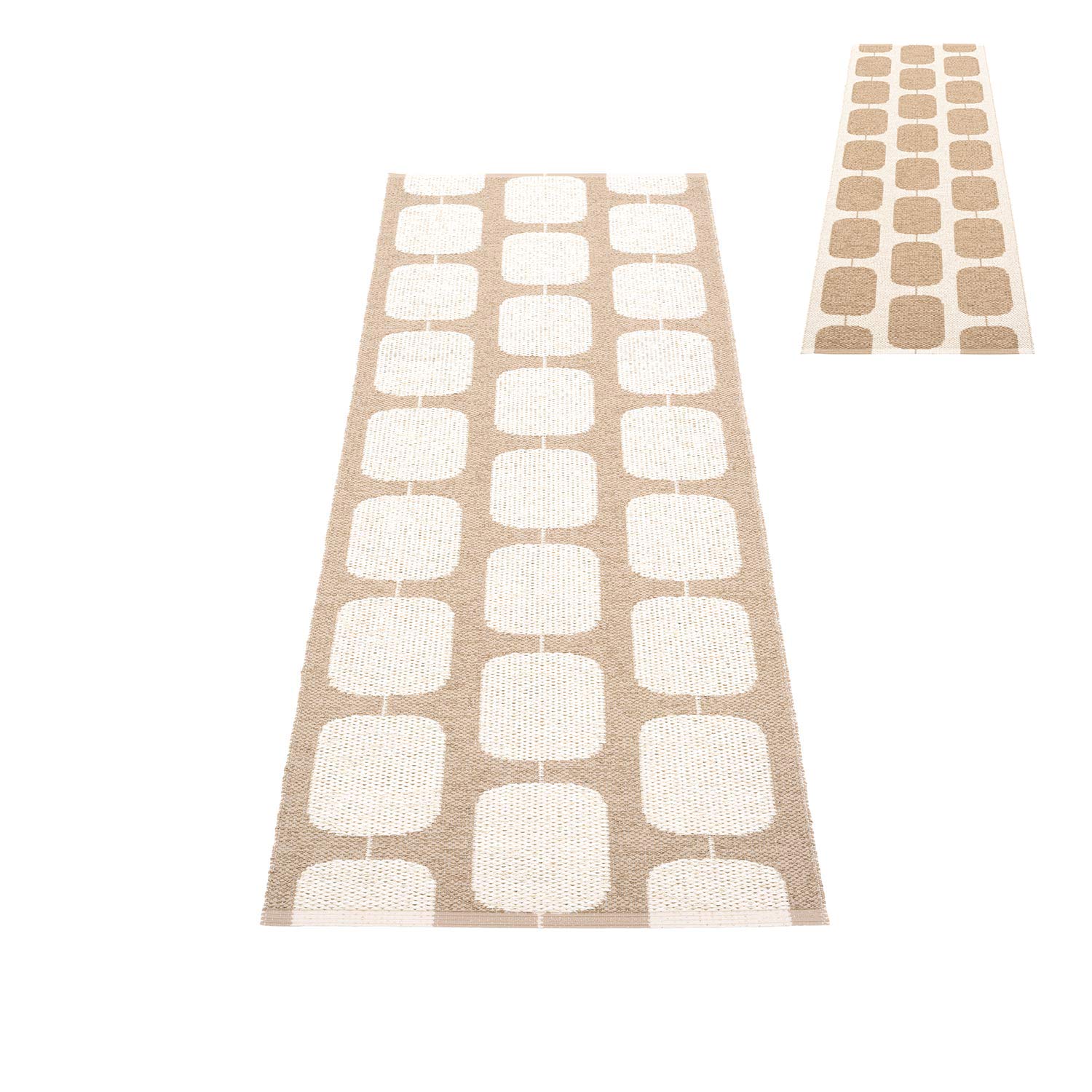 pappelina sten teppich light nougat vanilla wendeteppich 78930