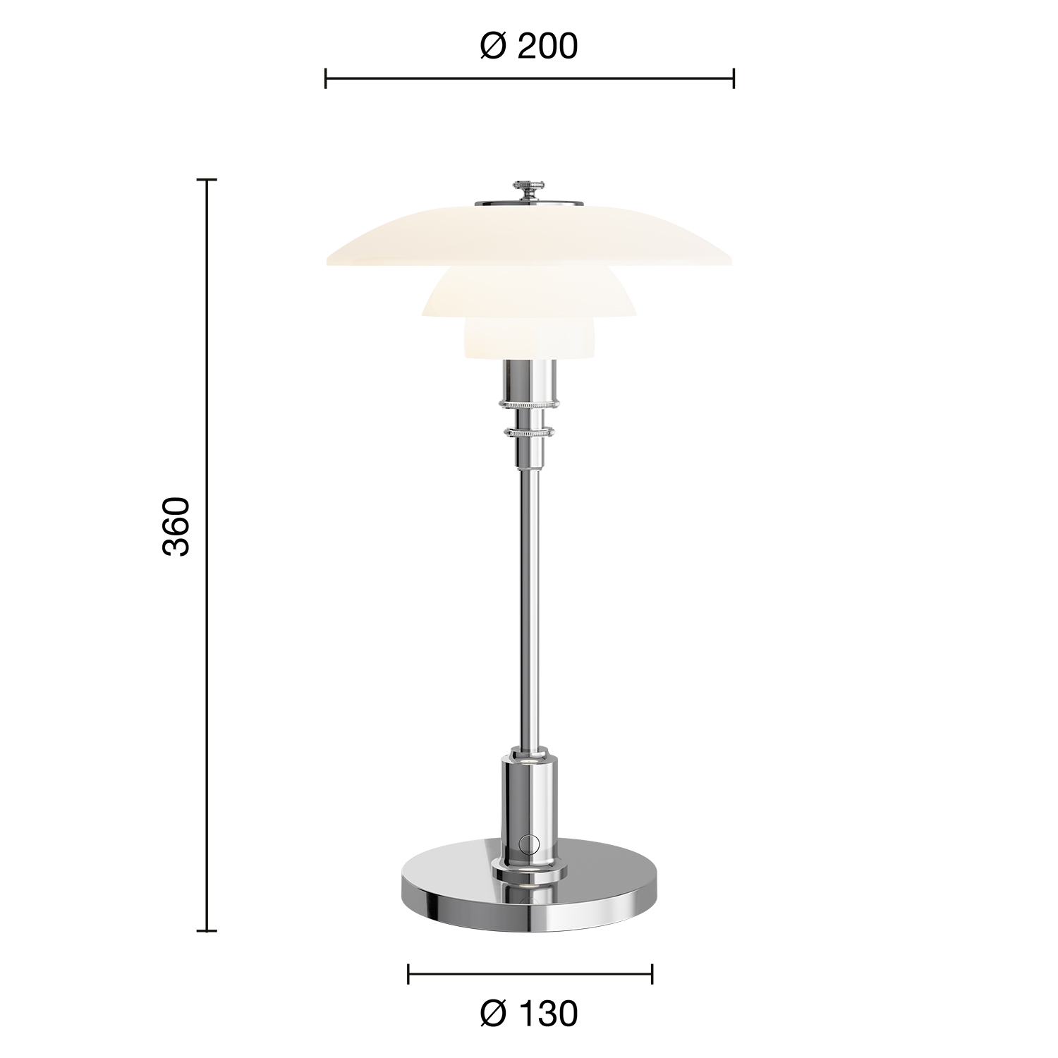 Louis Poulsen PH 2 1 Portable Tischlampe abmessungen 106286