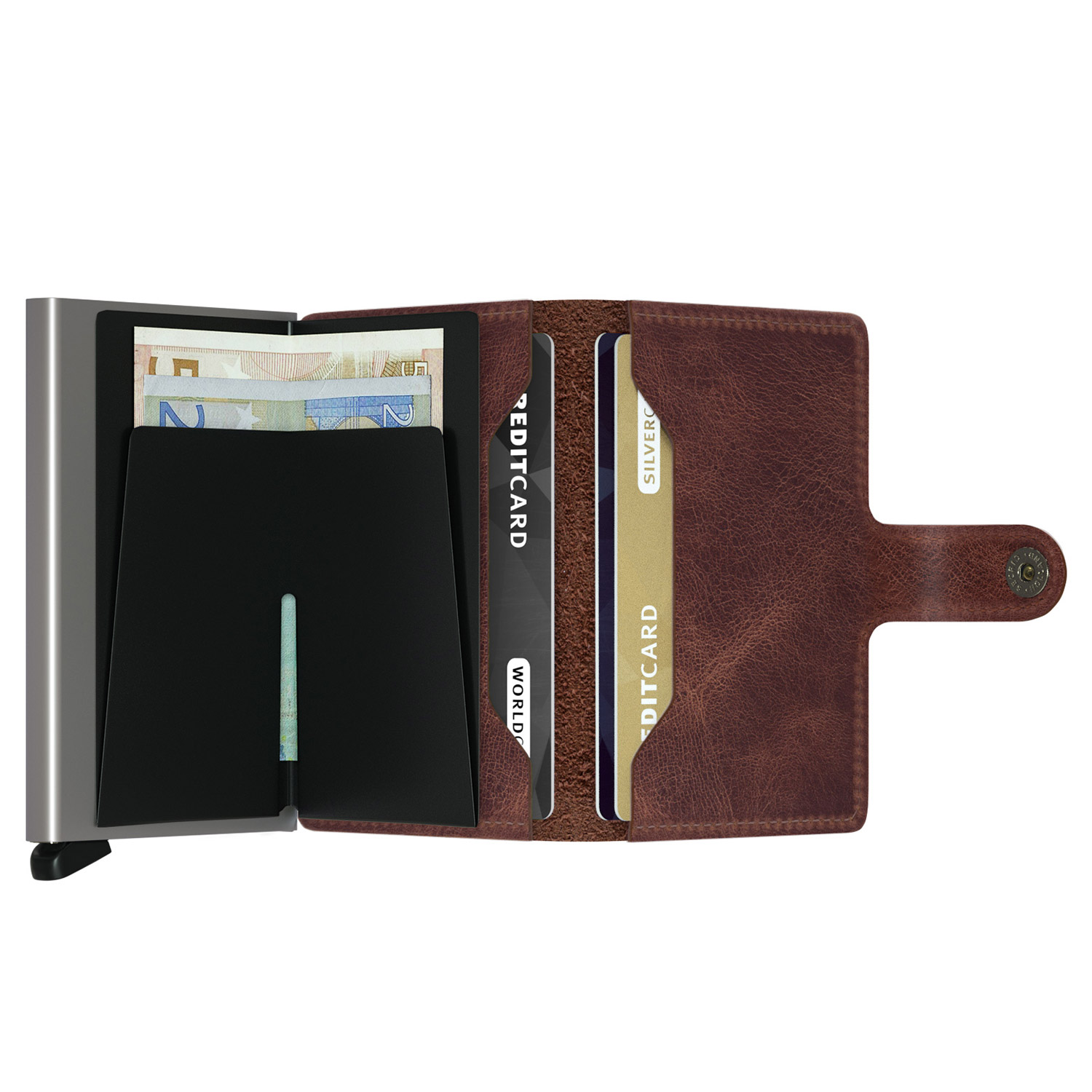 miniwallet MV vintage brown offen secrid 53406