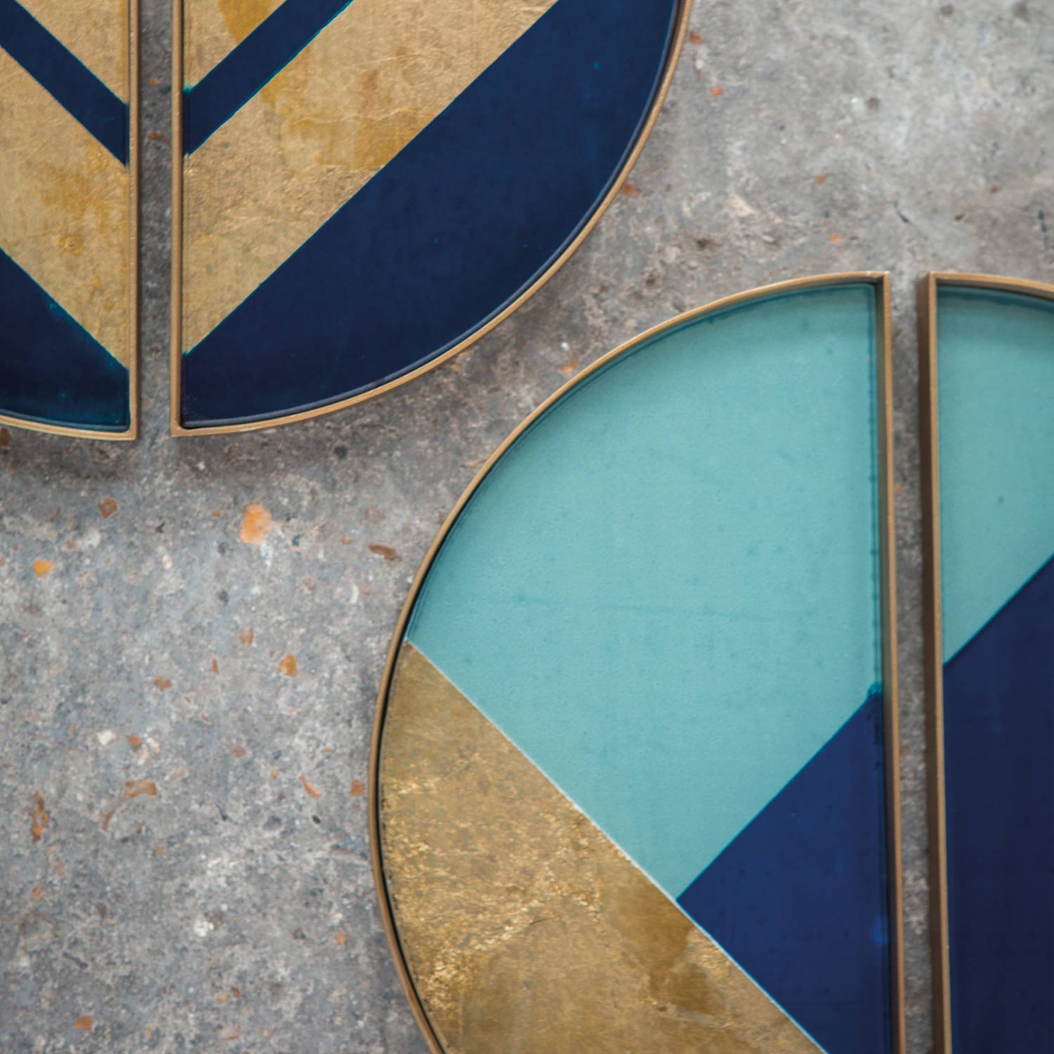 ethnicraft geometric glastablett beide von oben close up 84484