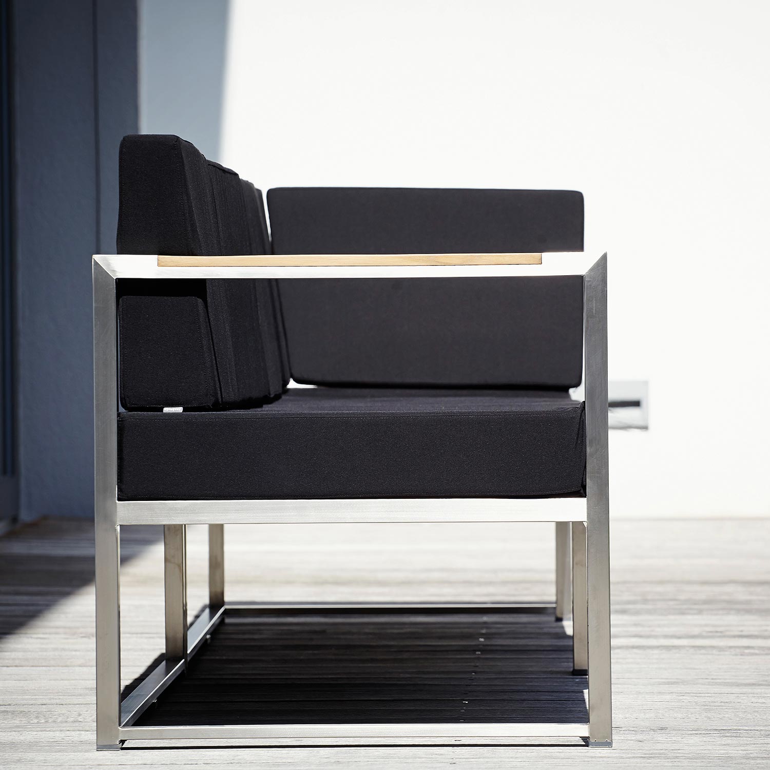 jan kurtz lux lounge armlehnsessel edelstahl outdoor 80220