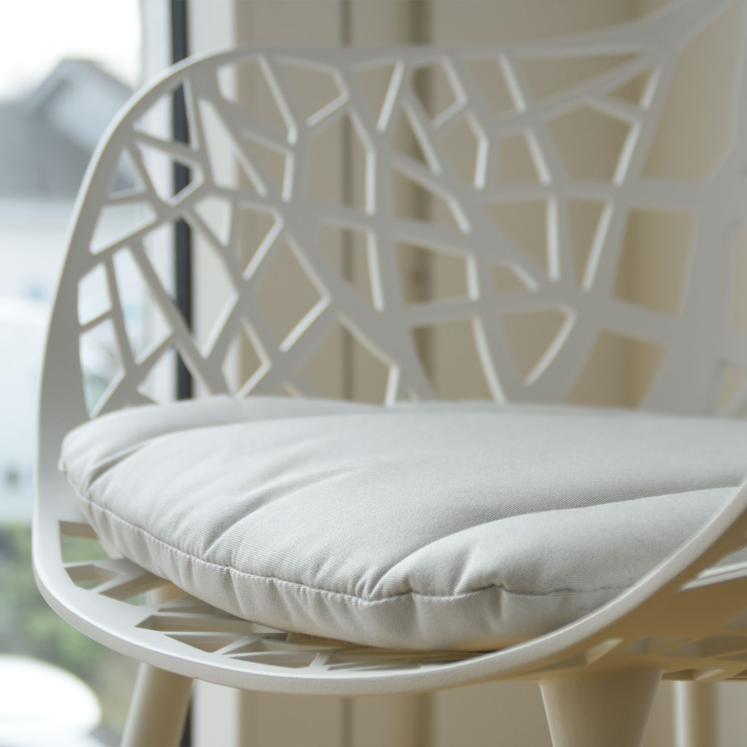 Hellgrau Sitzkissen Solids Forest Seite nah 2