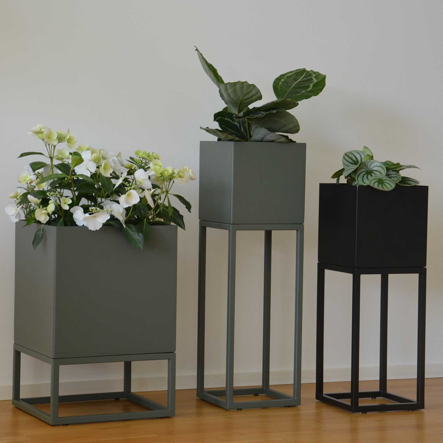 Jan Kurtz - PODZ Pflanzkübel 20x20x65 cm zinkgelb