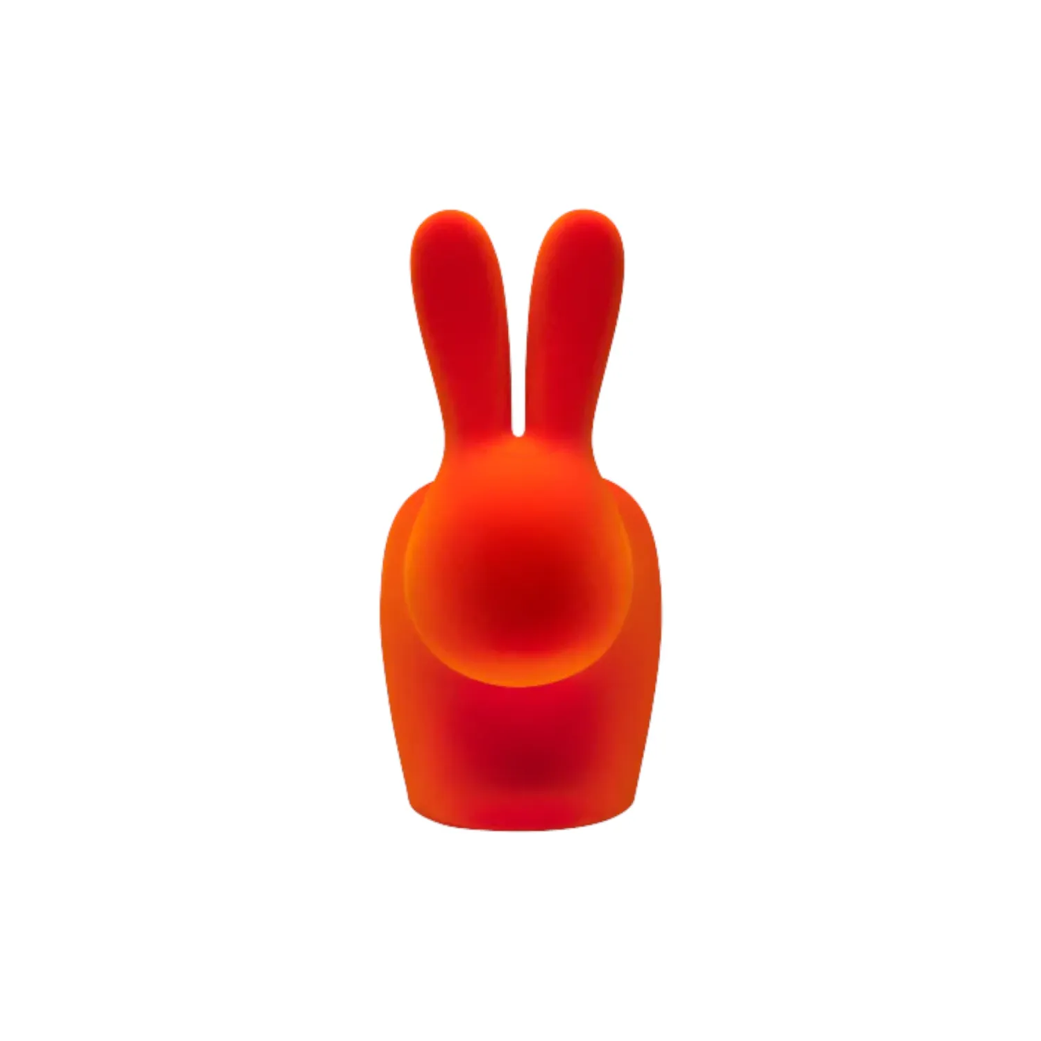 Qeeboo - Rabbit XS Buchstütze Velvet Finish orange