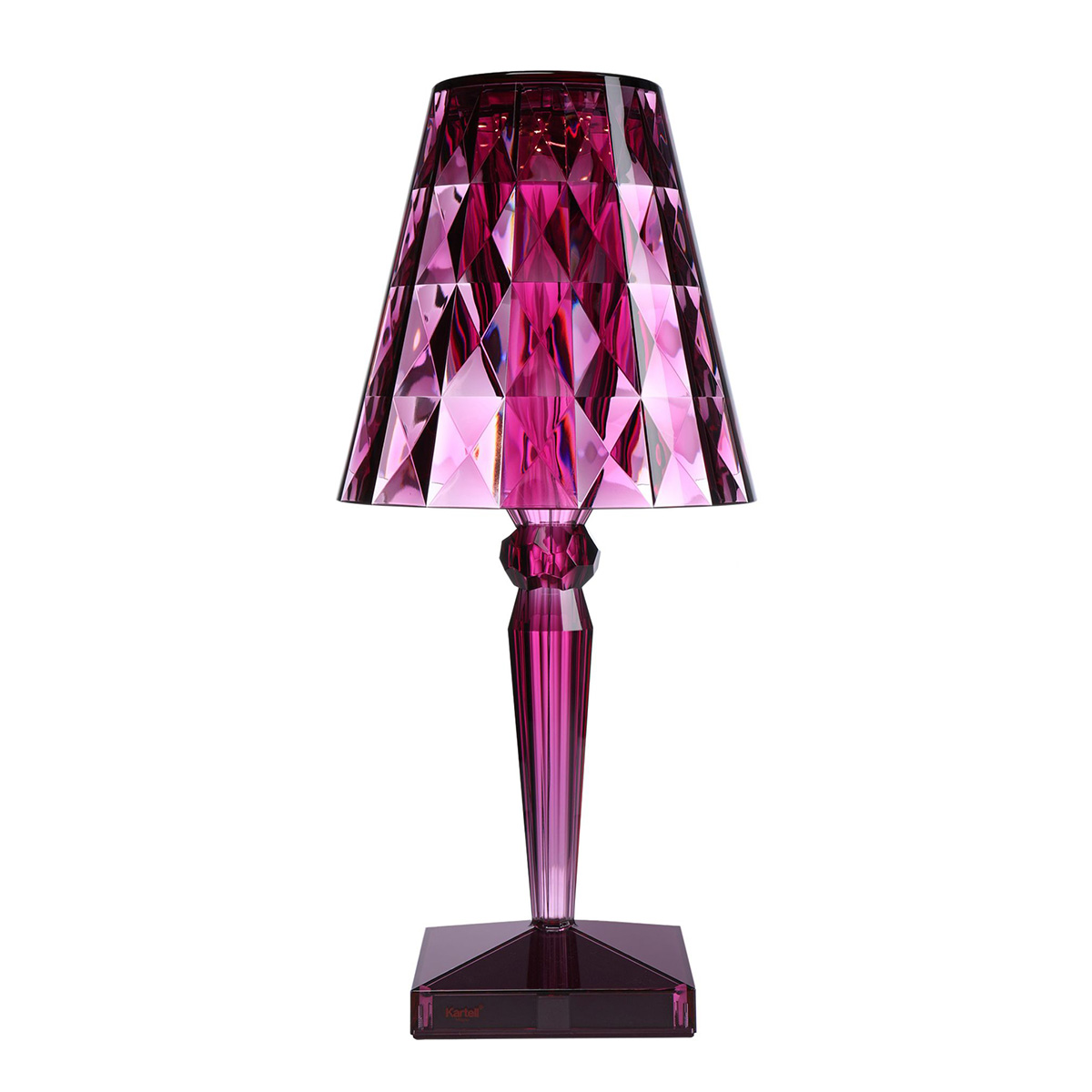 big battery pflaume metall kartell tischleuchte 49435