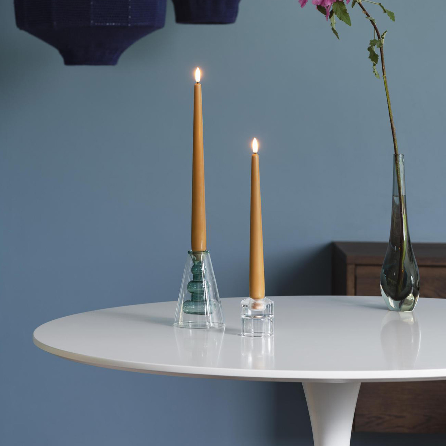 Moods&More - LED- Stabkerzen Ø23x250mm honey mustard