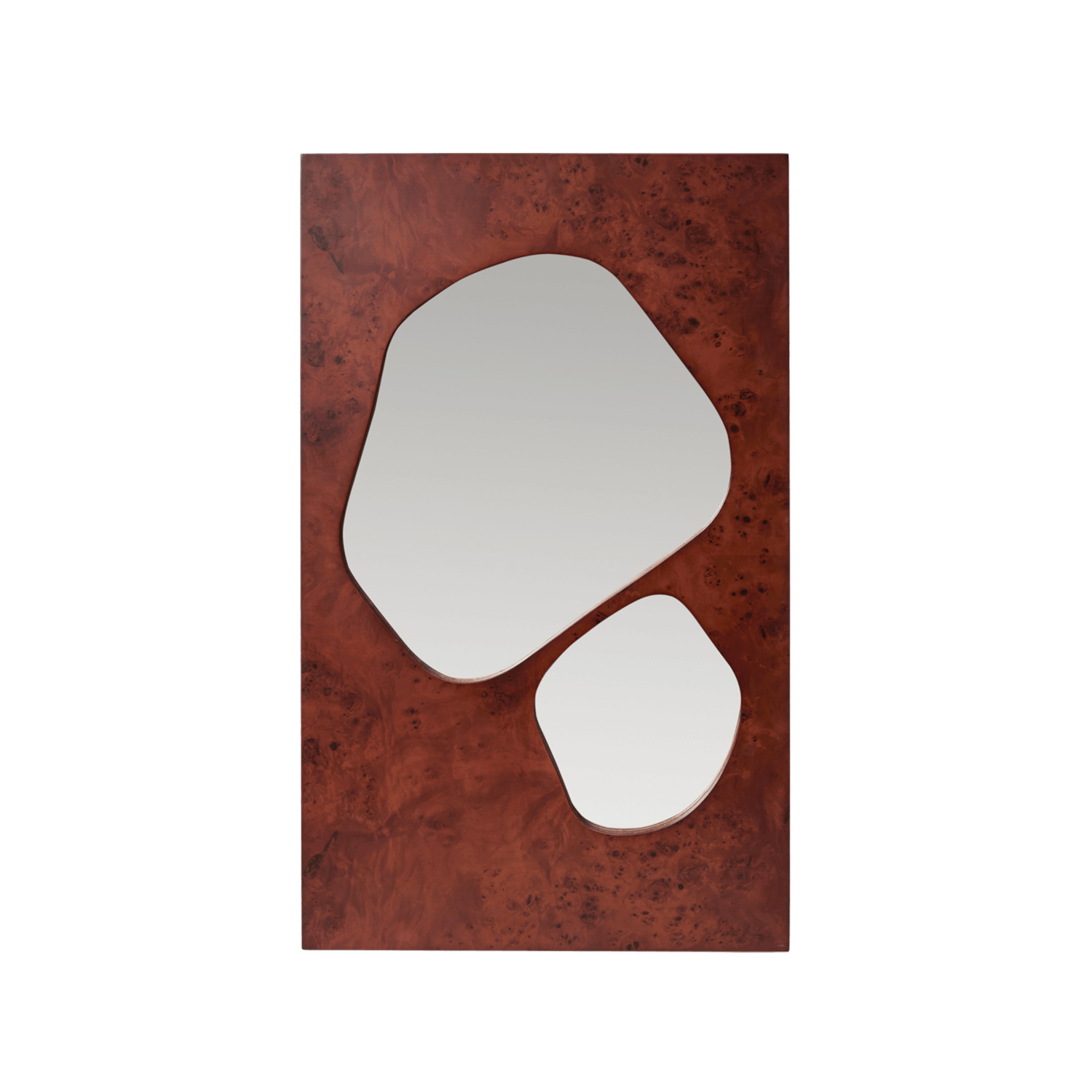 Ferm Living - Folia Spiegel H 82 cm dark stained burl