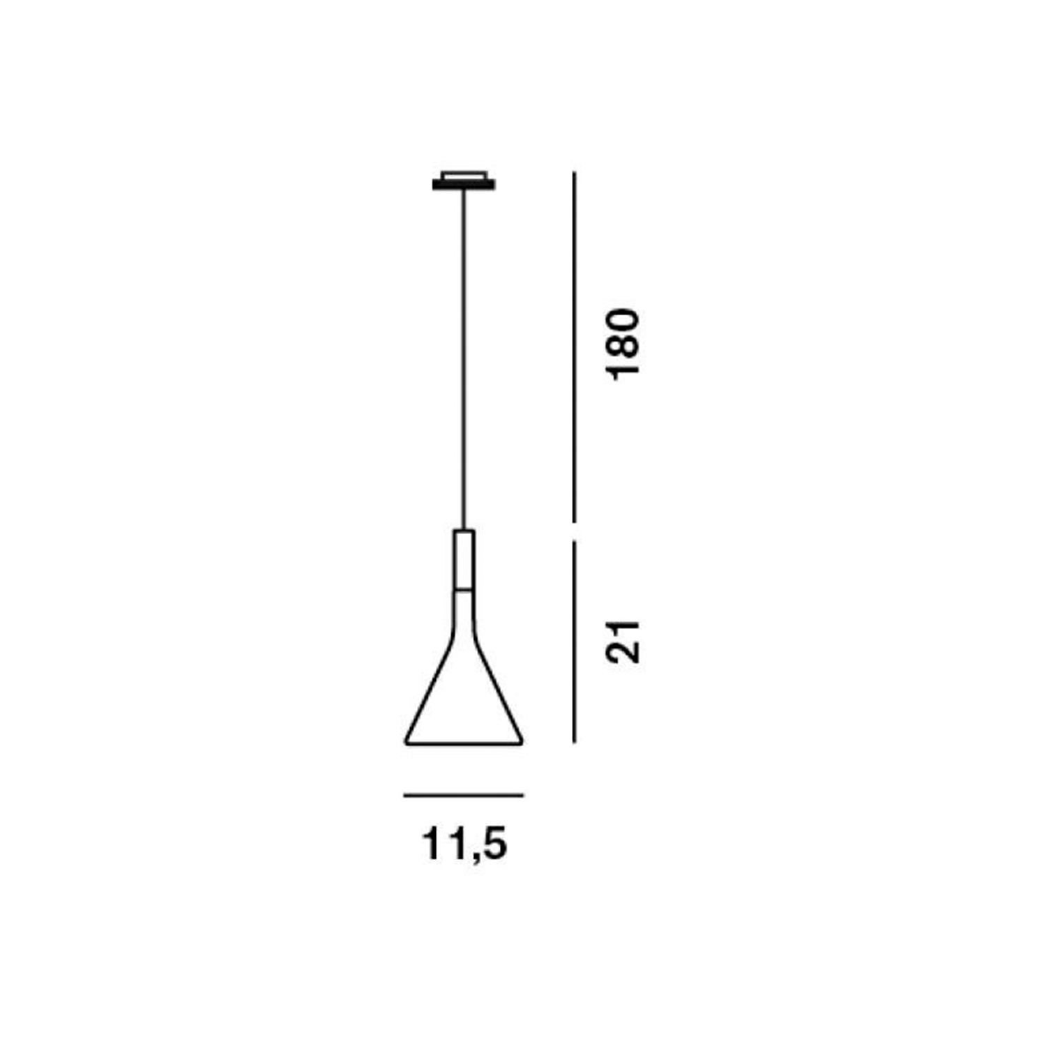 foscarini aplomb pendelleuchte mini abmessung 68959