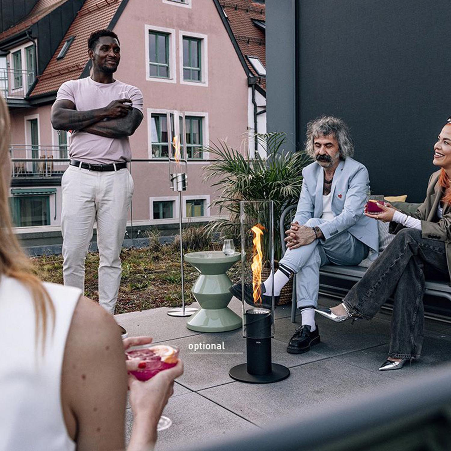 Höfats - SPIN 1200 Tischfeuer silber