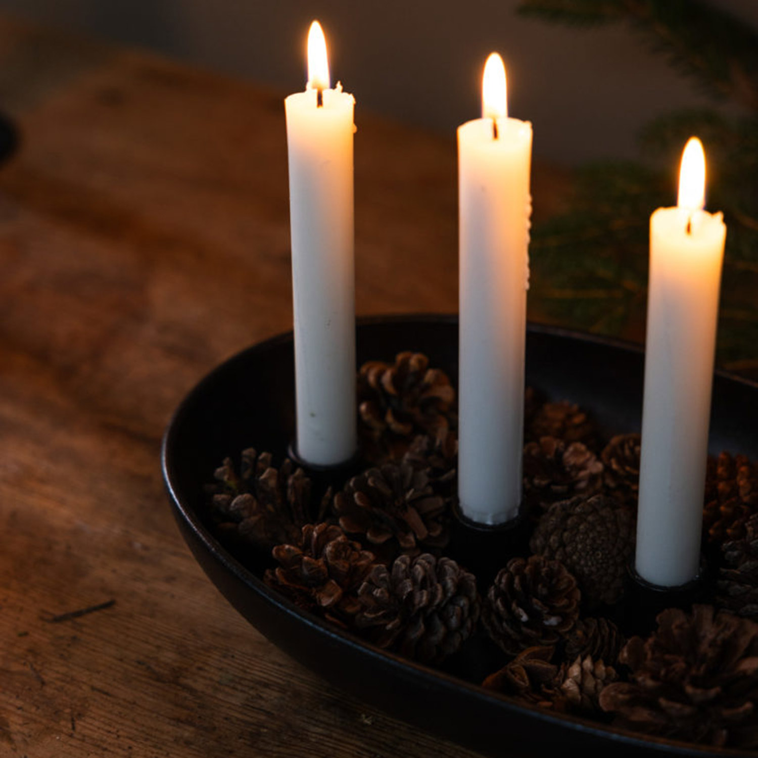 storefactory groendal kerzenhalter glaenzend schwarz tisch 98230