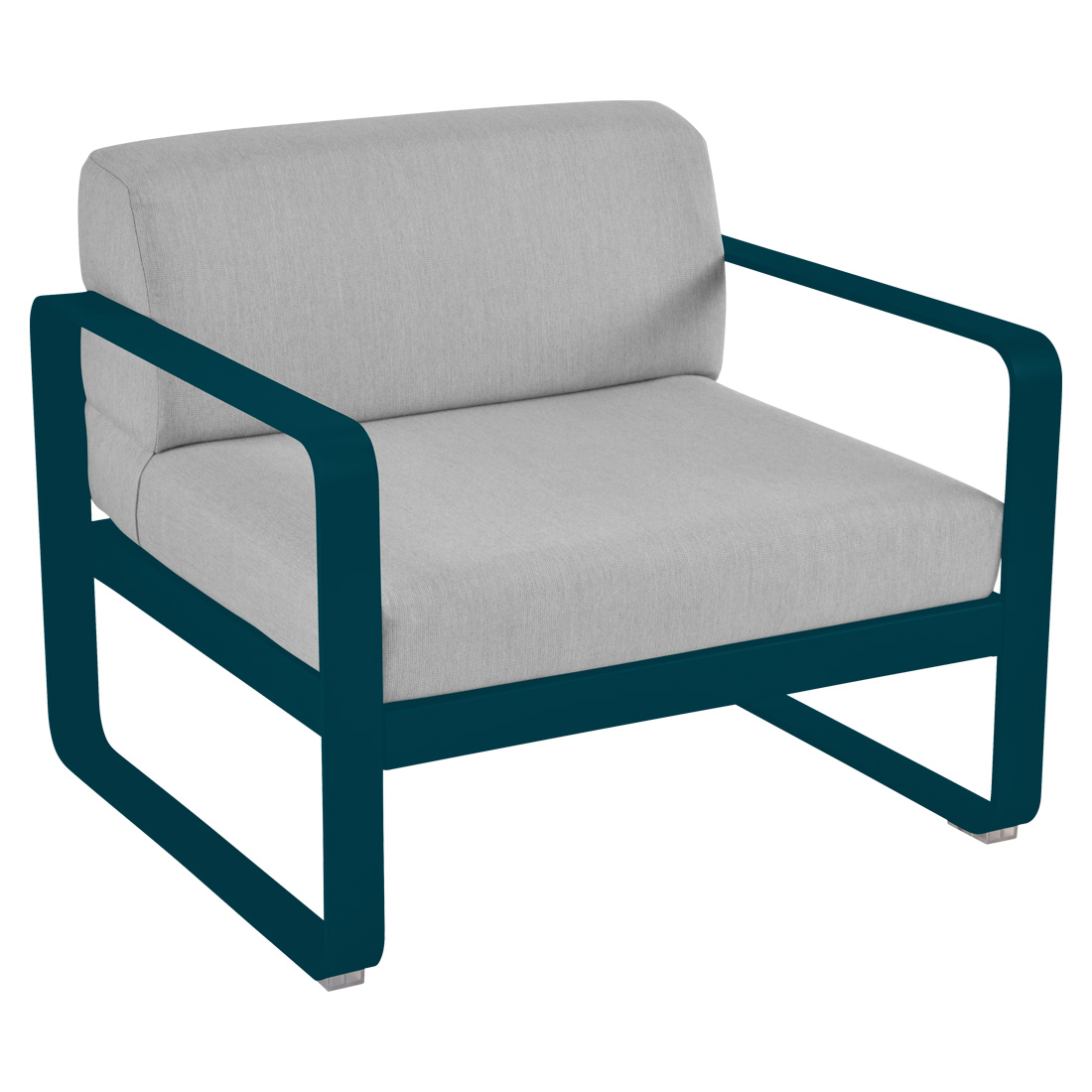 fermob bellevie sessel acapulcoblau flanellgrau 65851