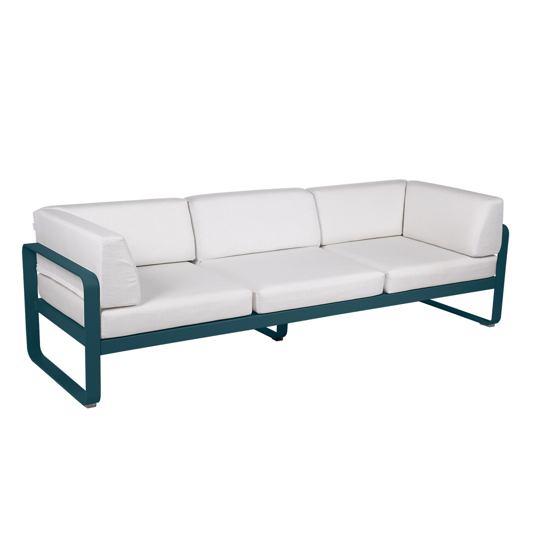 fermob bellevie club sofa 3 acapulcoblau grauweiss 66066