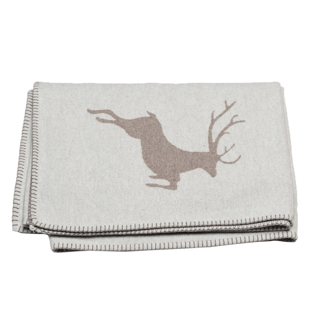 david fussenegger sylt baumwolldecke hirsch filz 96267