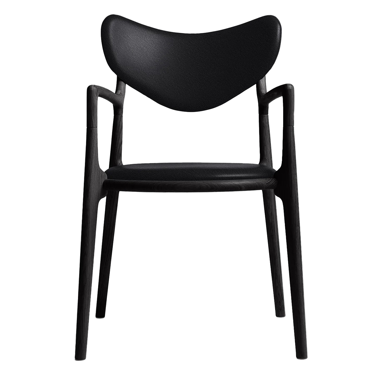 Ro Collection - Salon Stuhl schwarz Lack / P. schwarz stand.