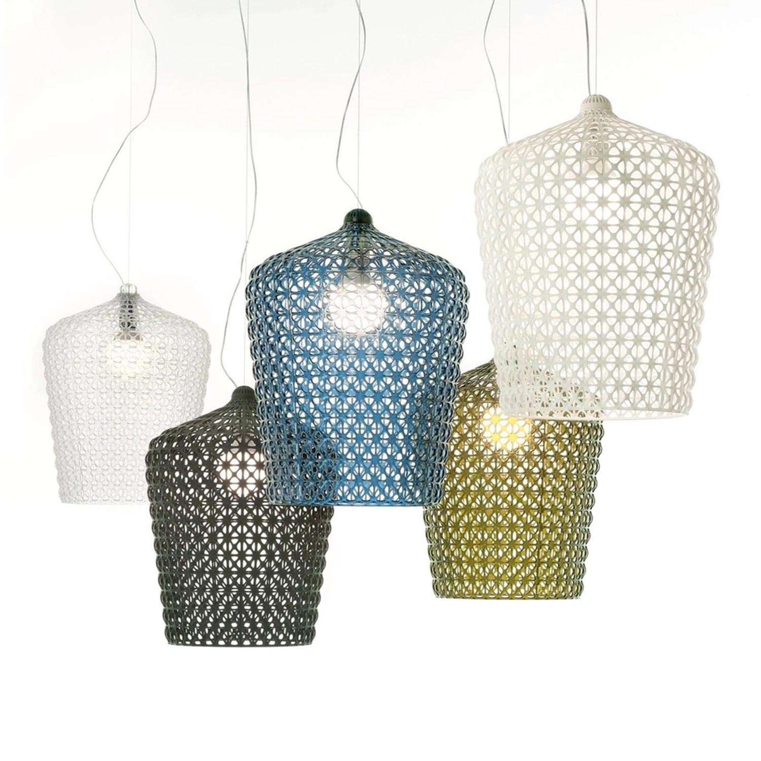 Kartell - Kabuki Pendelleuchte hellblau