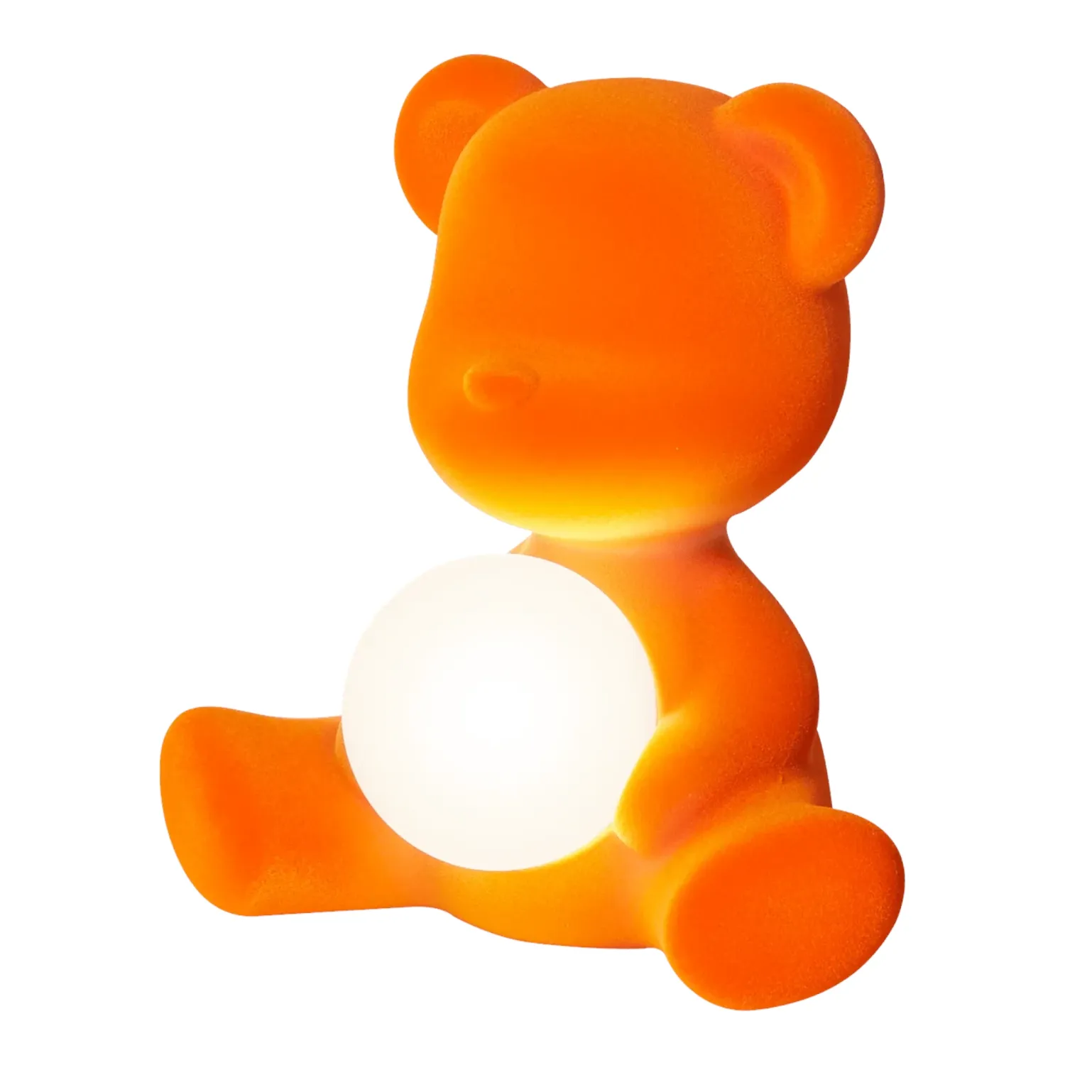 Qeeboo - Teddy Girl Leuchte Velvet Finish orange