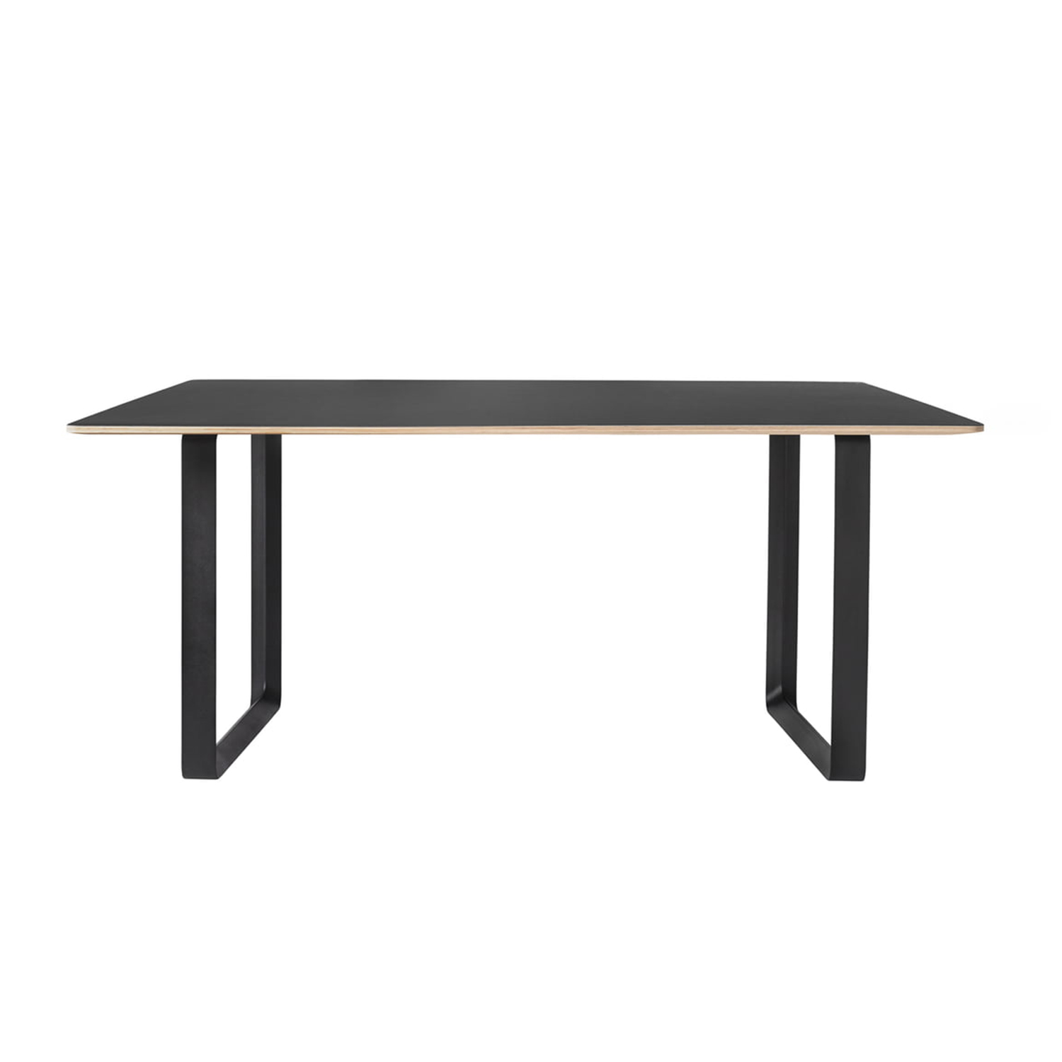 muuto 70 70 tisch black plywood black 170 85 cm 71168