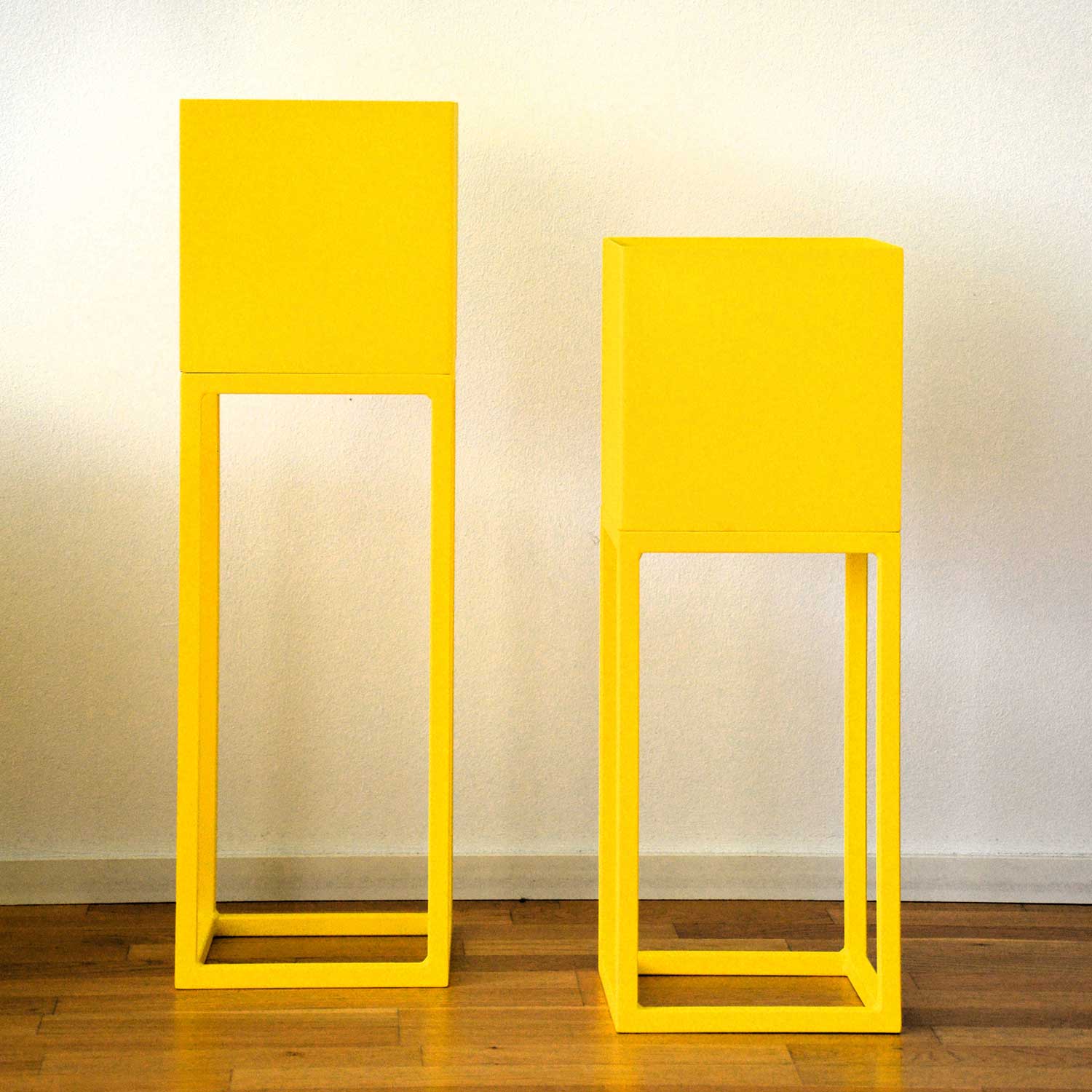 Jan Kurtz - PODZ Pflanzkübel 20x20x65 cm zinkgelb