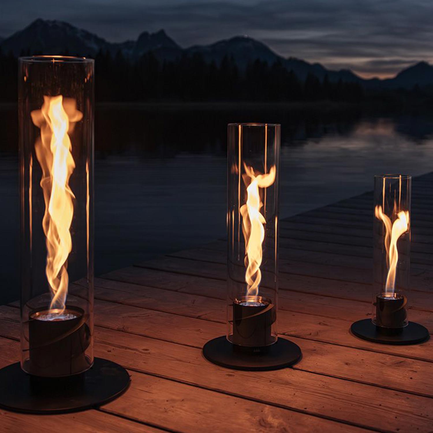 Höfats - SPIN 1200 Tischfeuer silber