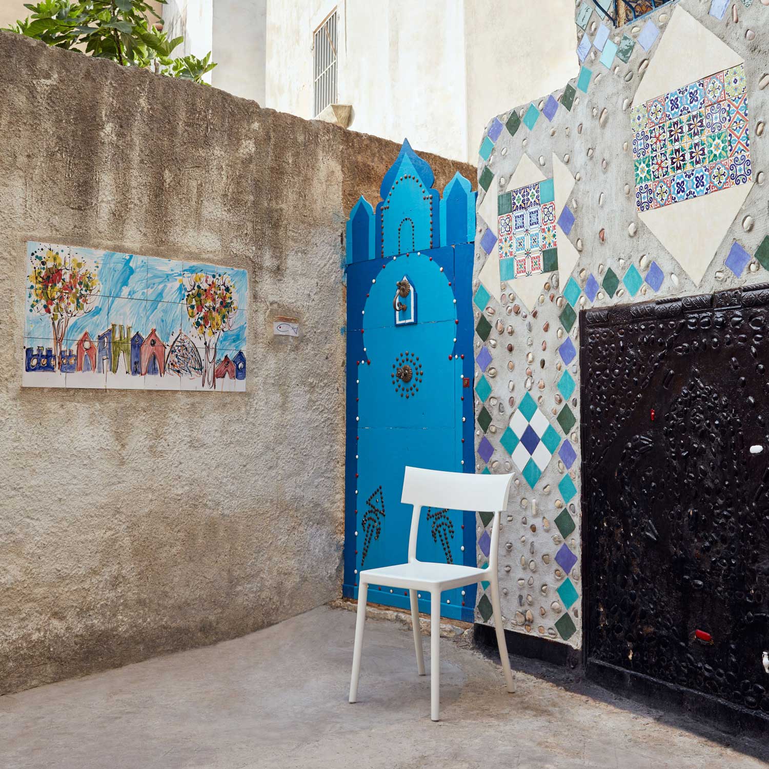 kartell catwalk mat stuhl weiss 102719