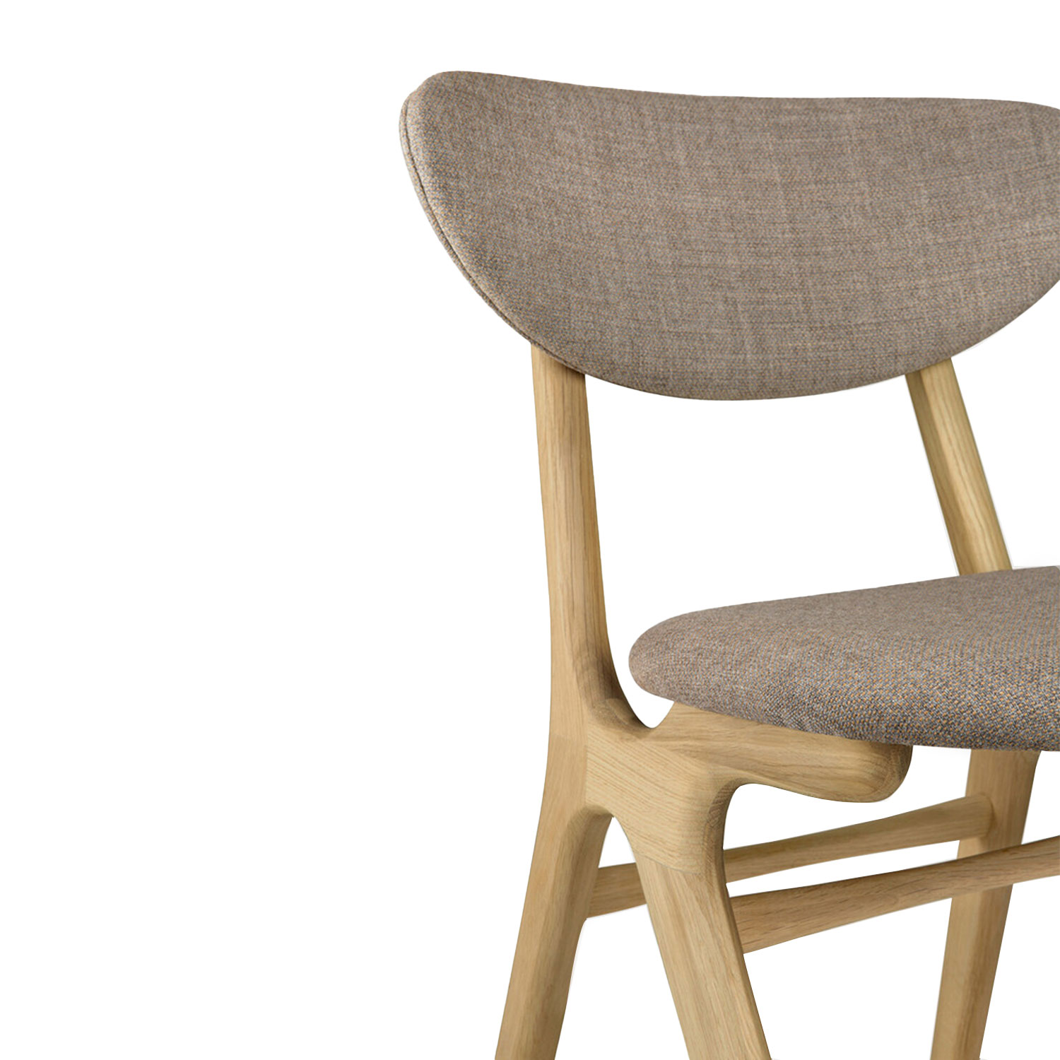 Ethnicraft - Eye Stuhl Eiche gepolstert warm grey