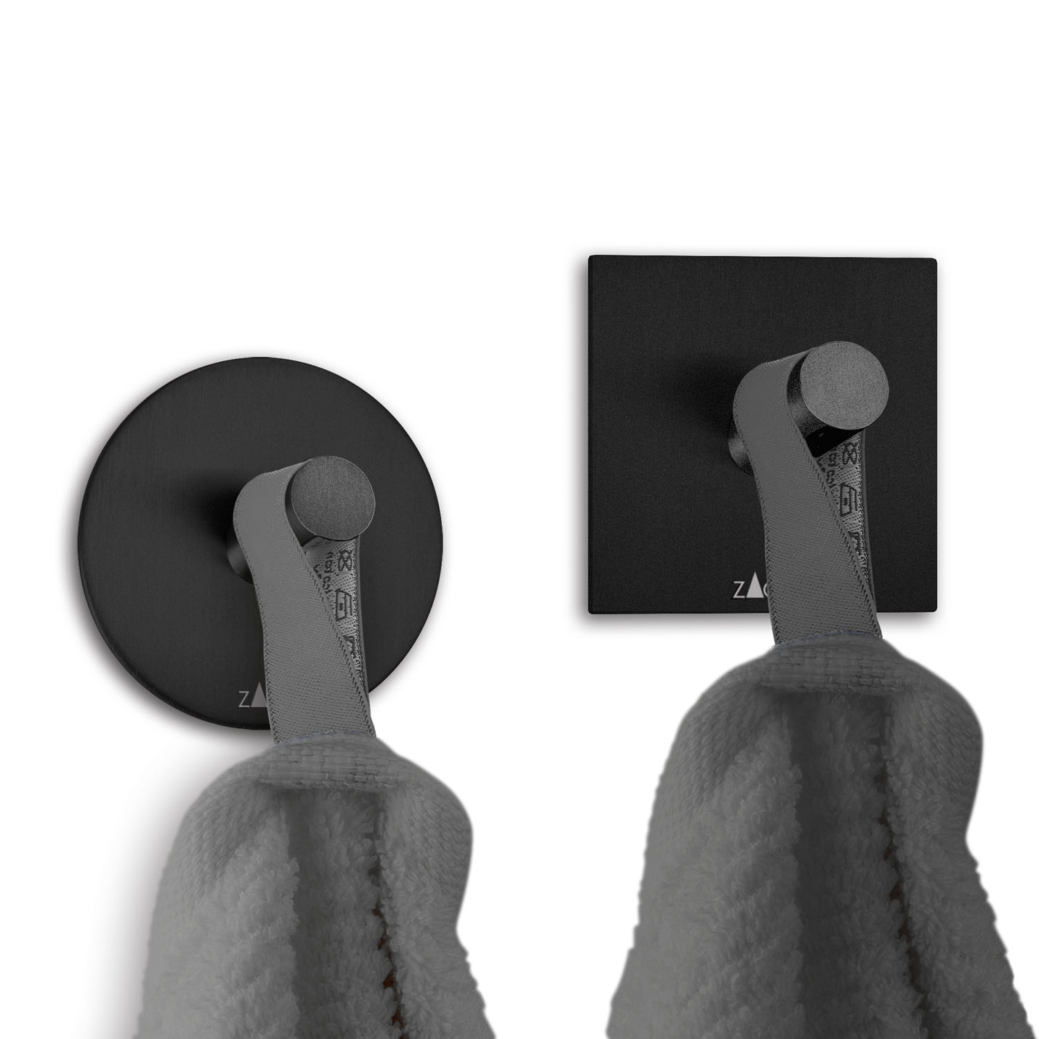 duplo handtuchhaken schwarz edelstahl zack 49900