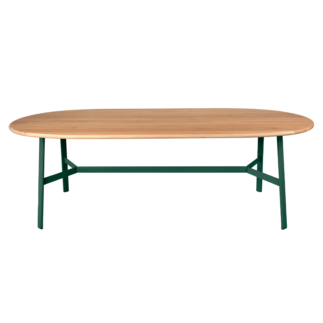 Fermob - So'O Ovaler Tisch Eiche 220x95 cm zederngrün