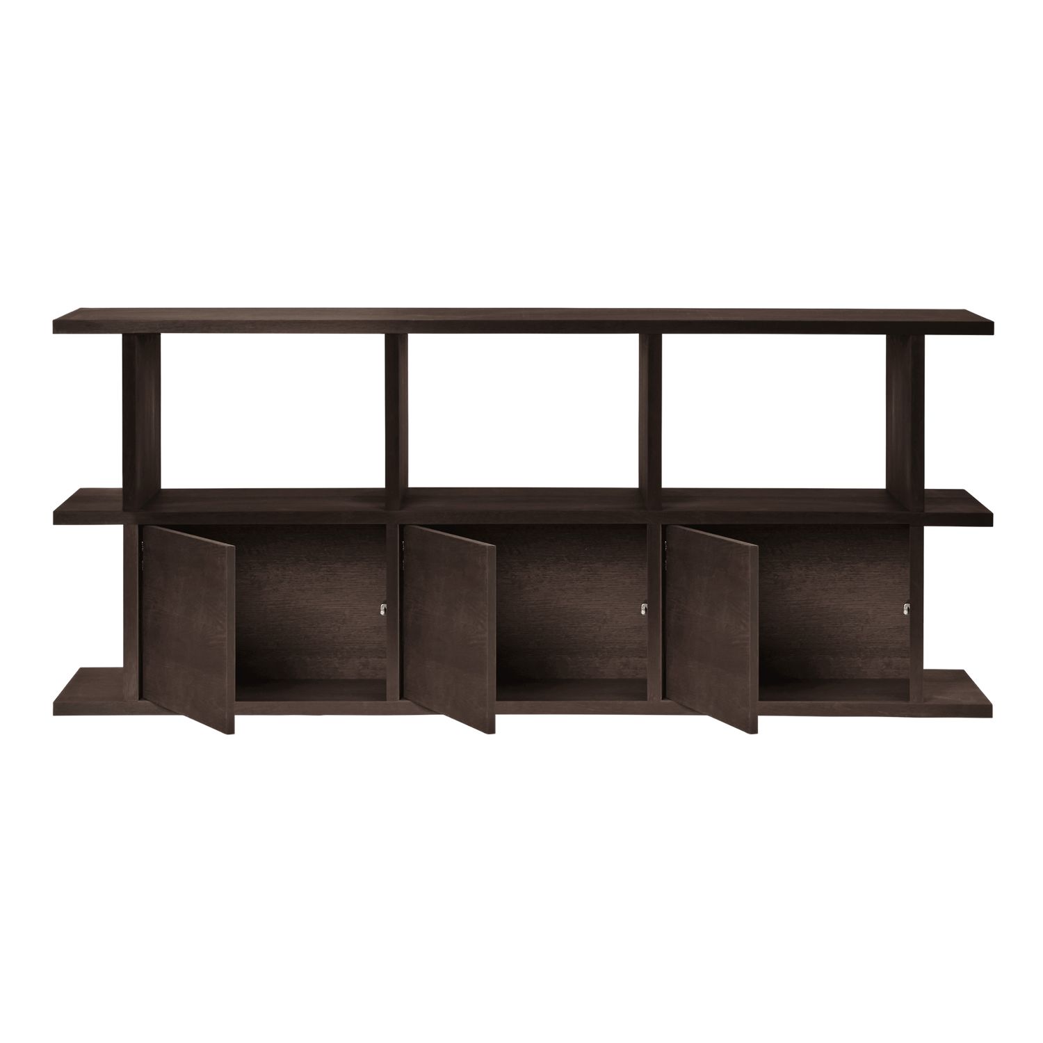 Ferm Living - Kona Bücherregal mit 3 Einsätze eiche dunkel