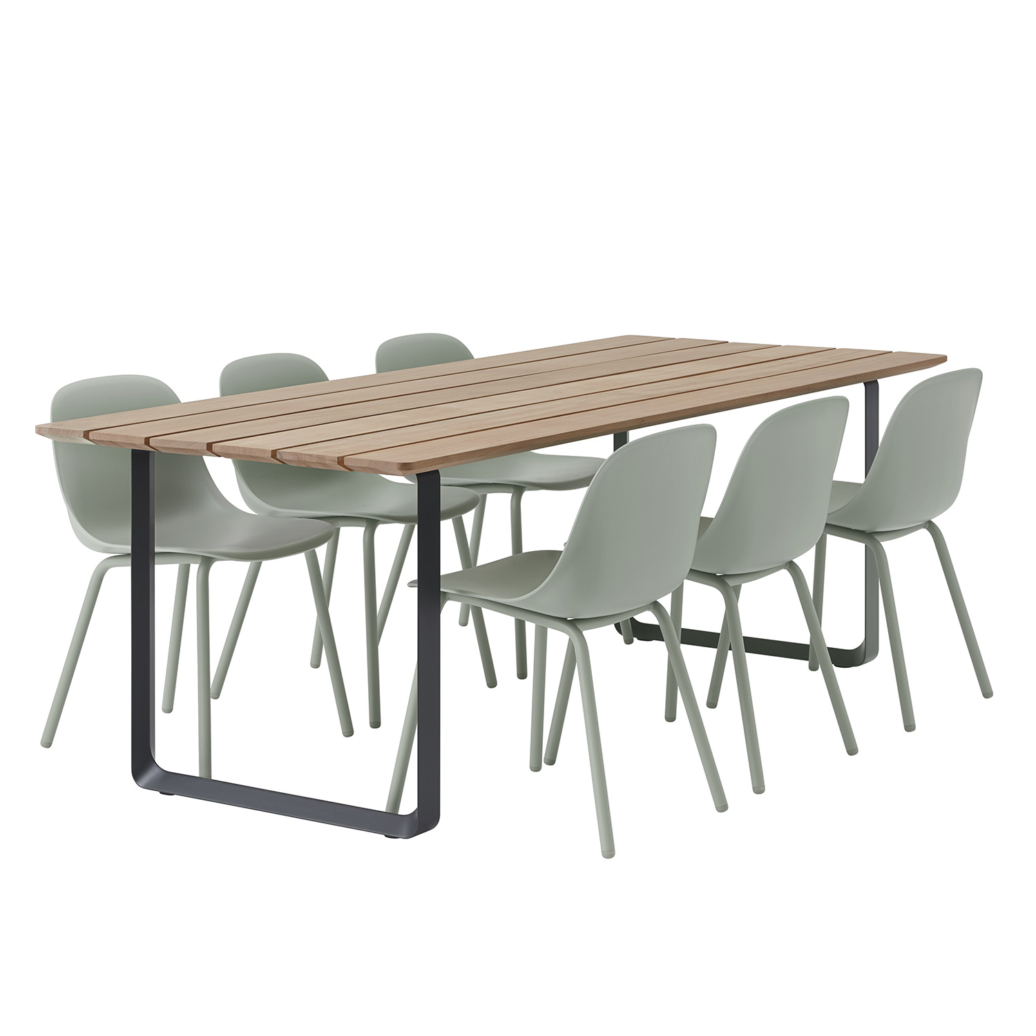 muuto Fiber gartenstuhl dusty green 98444