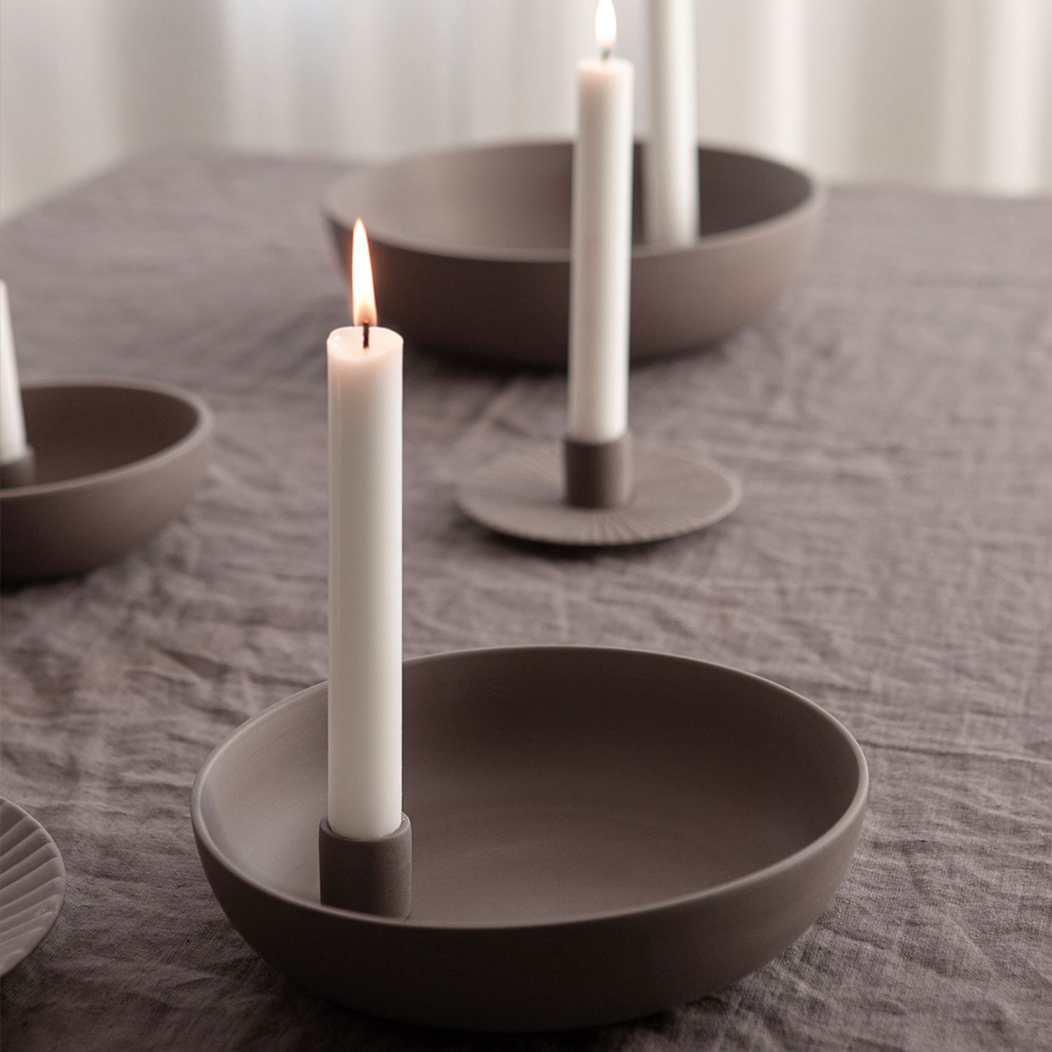 lidatorp kerzenhalter braun storefactory L kerzen 84423