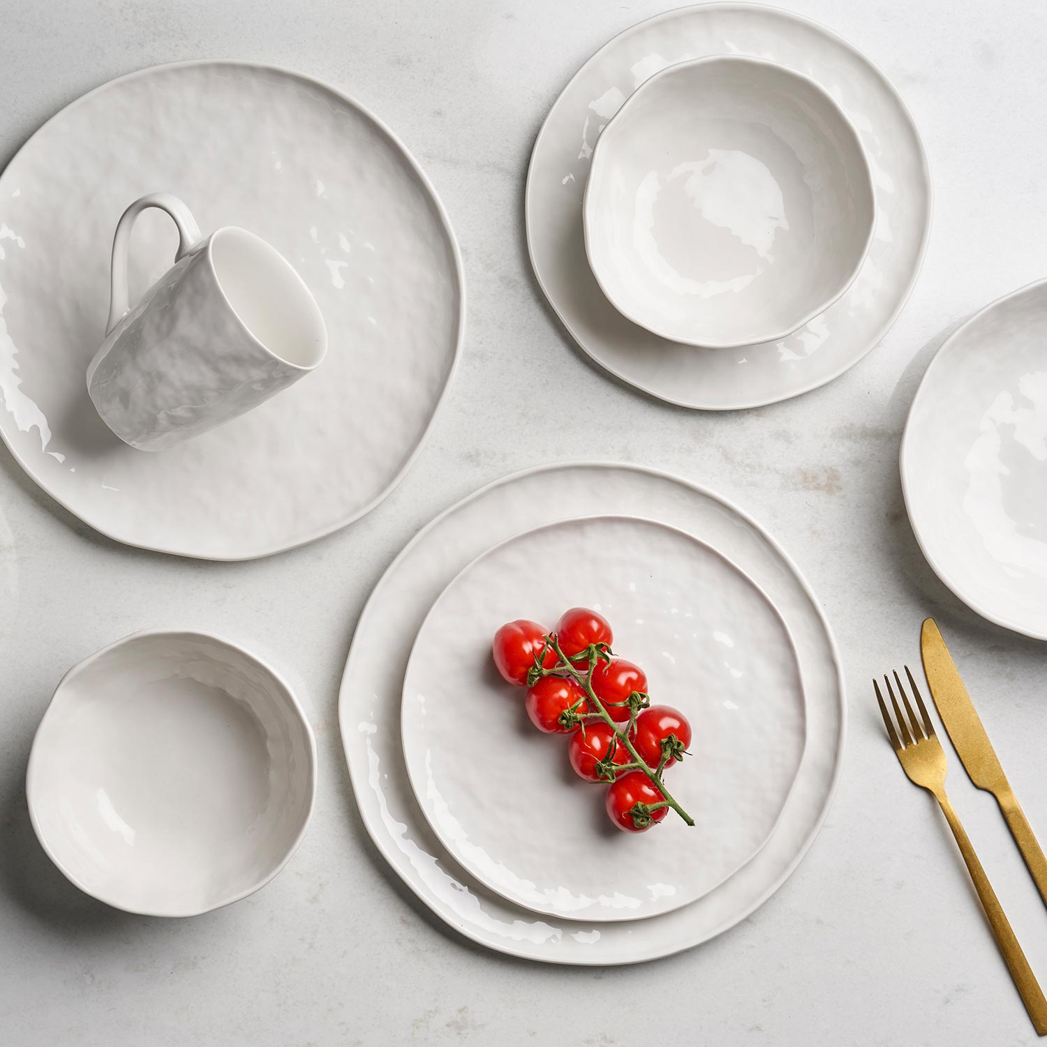 Töchter & Söhne - Marie Teller flach Ø27 cm weiß