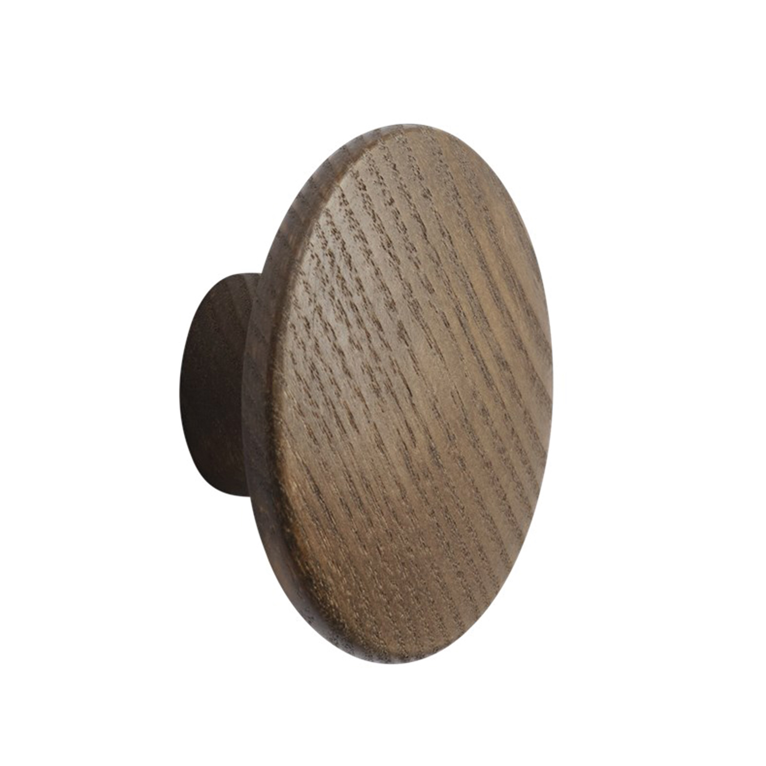 muuto the dots wood 65 wandhaken dark brown freisteller 85967