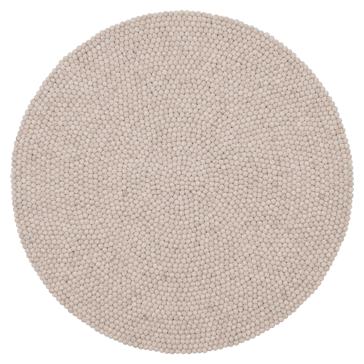 myfelt bela filzkugelteppich rund beige gross 51933