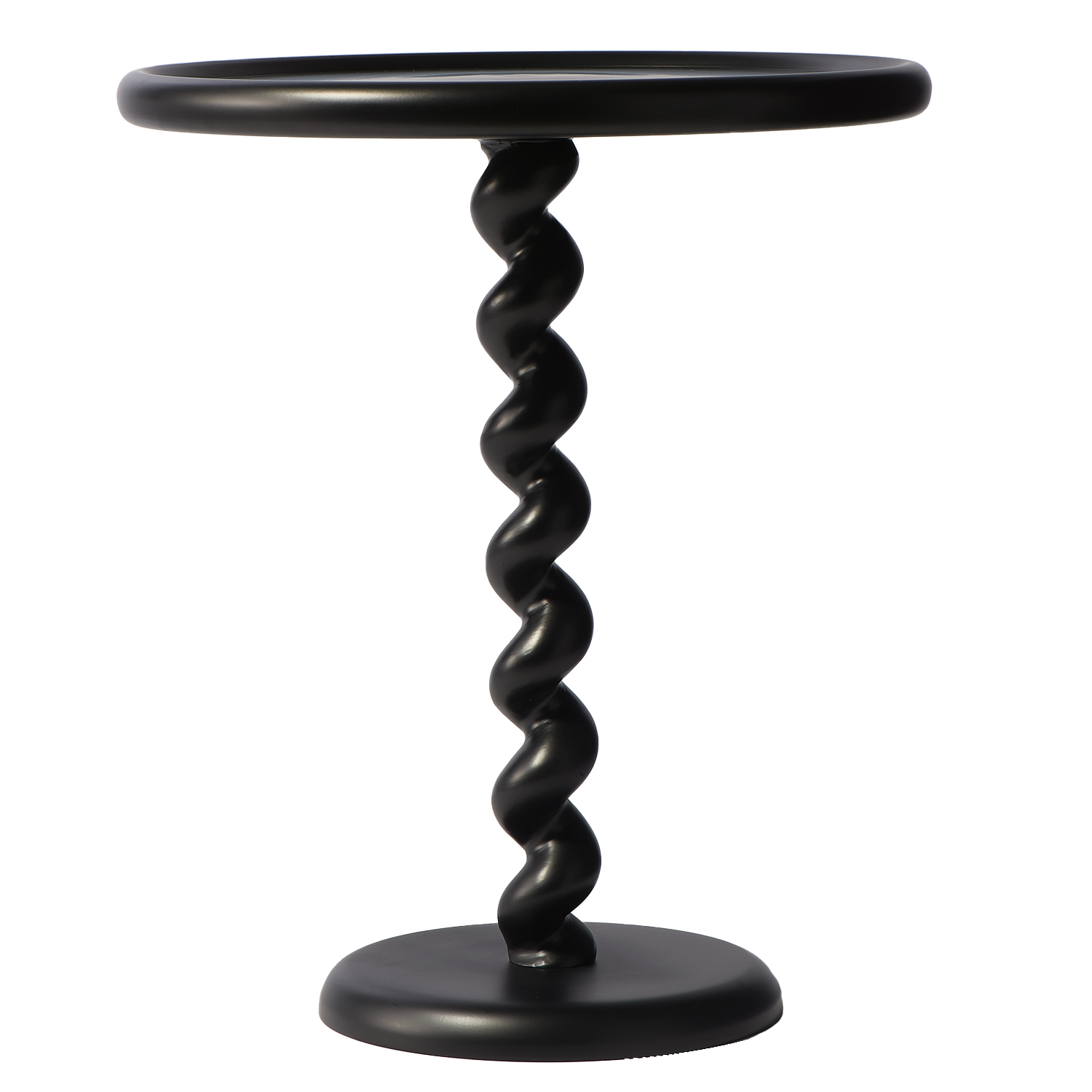 pols potten twister beistelltisch schwarz seiltich 95113